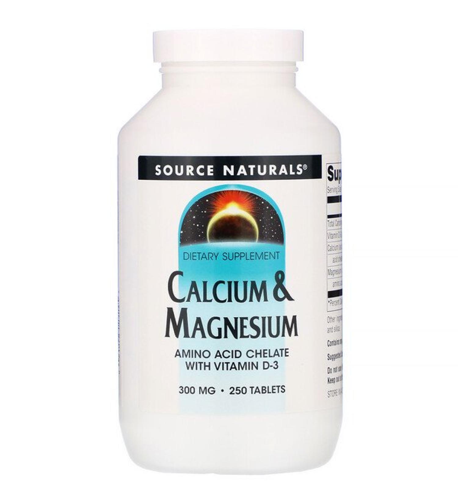 Source Naturals Calcium & Magnesium 300 mg 250 Tablets