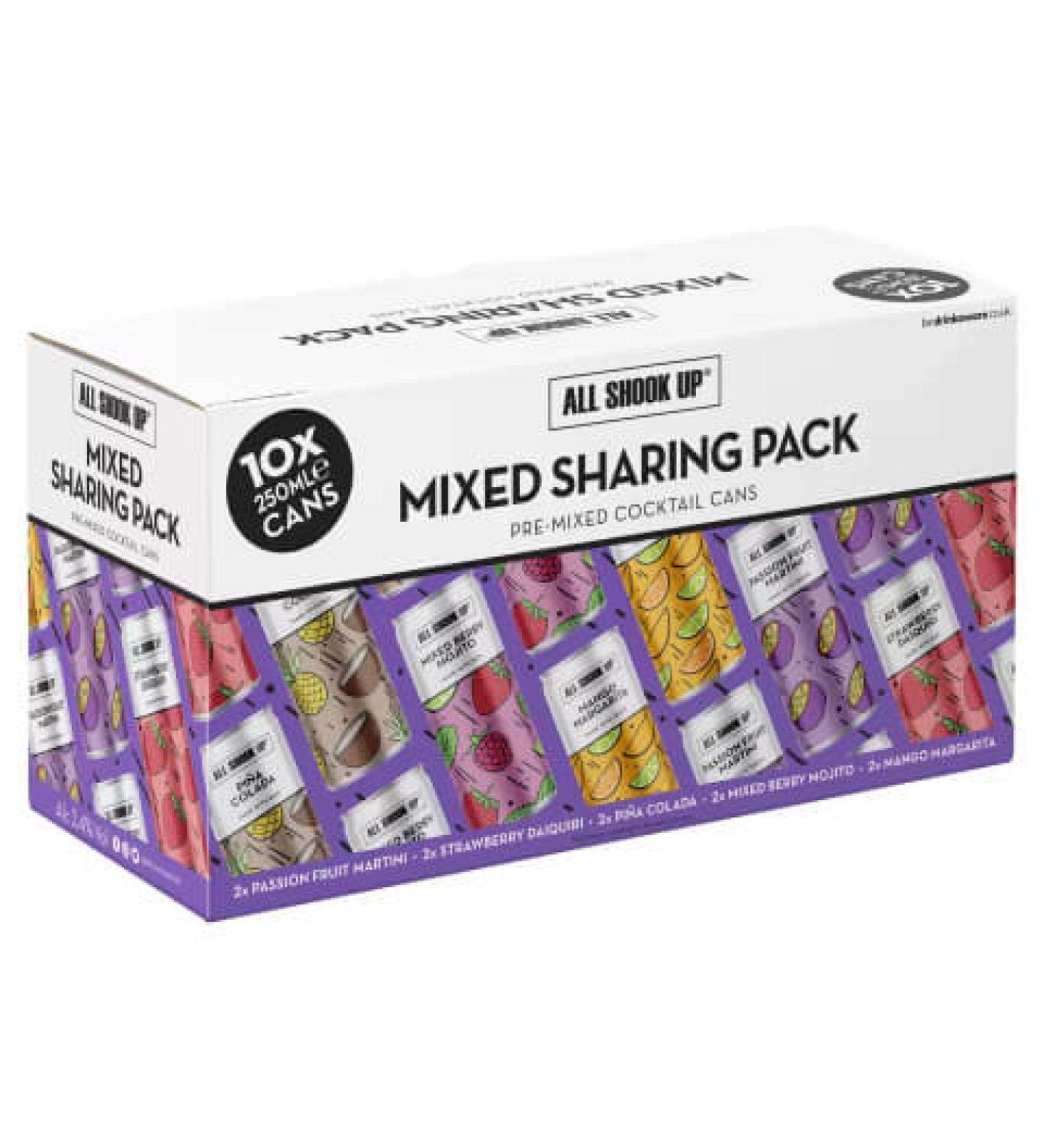 All Shook Up Mixed Sharing Pack Cocktail Cans - Pack of 10 - 250ml - Buy Online on GoSupps.com