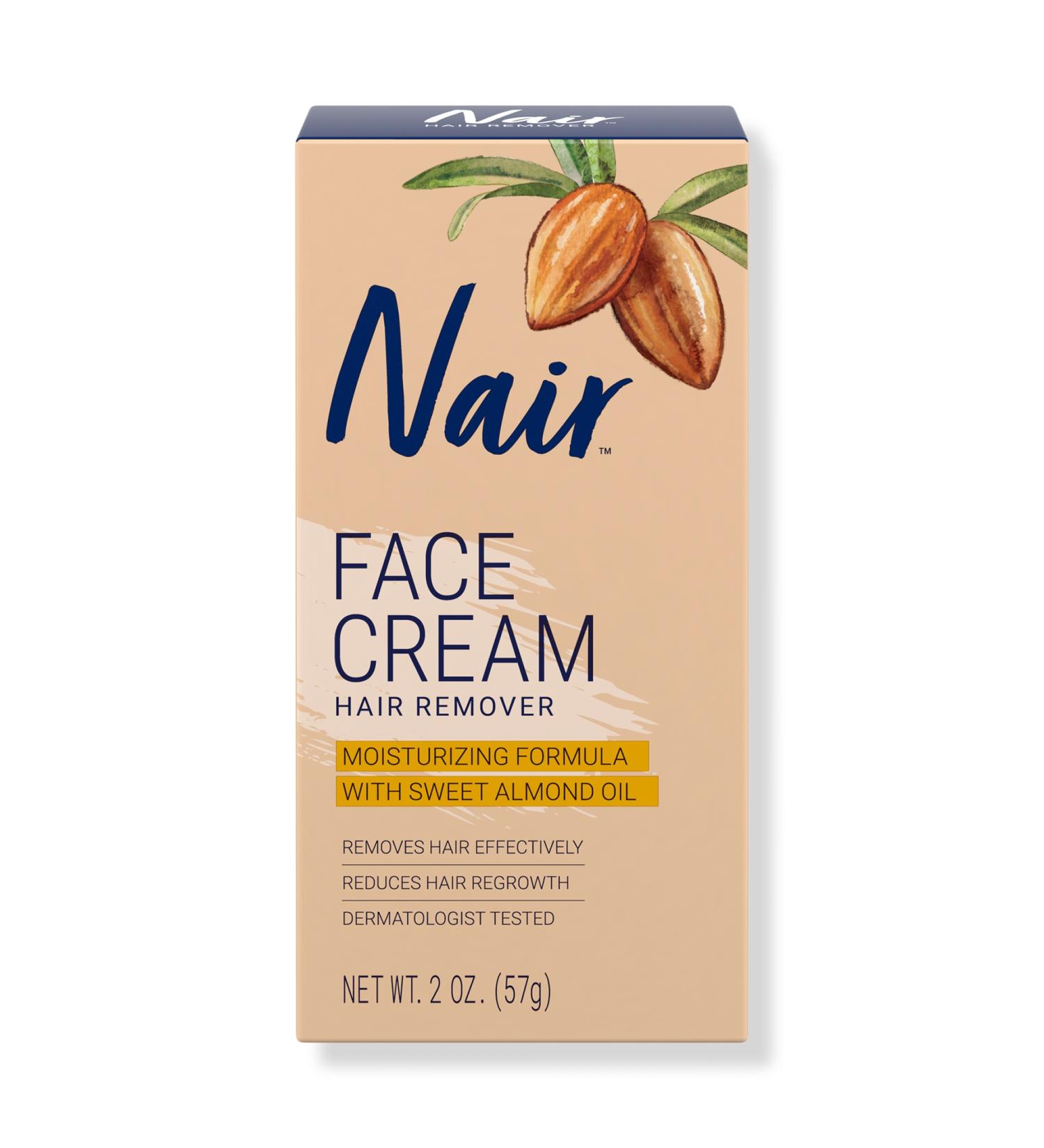 Nair Cream Hair Remover for Face with Almond Oil 2.0 oz - Transform Your Style with the Best Innovation Today! - Buy Online on GoSupps.com