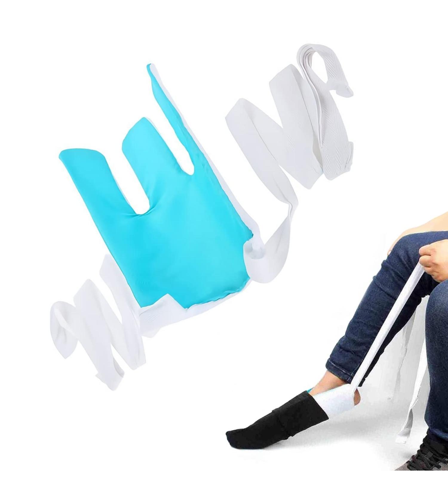 Easy Sock Helper Tool for Seniors Disabled Pregnant & Diabetic - Blue Sock Aid for Effortless Dressing - Buy Online on GoSupps.com