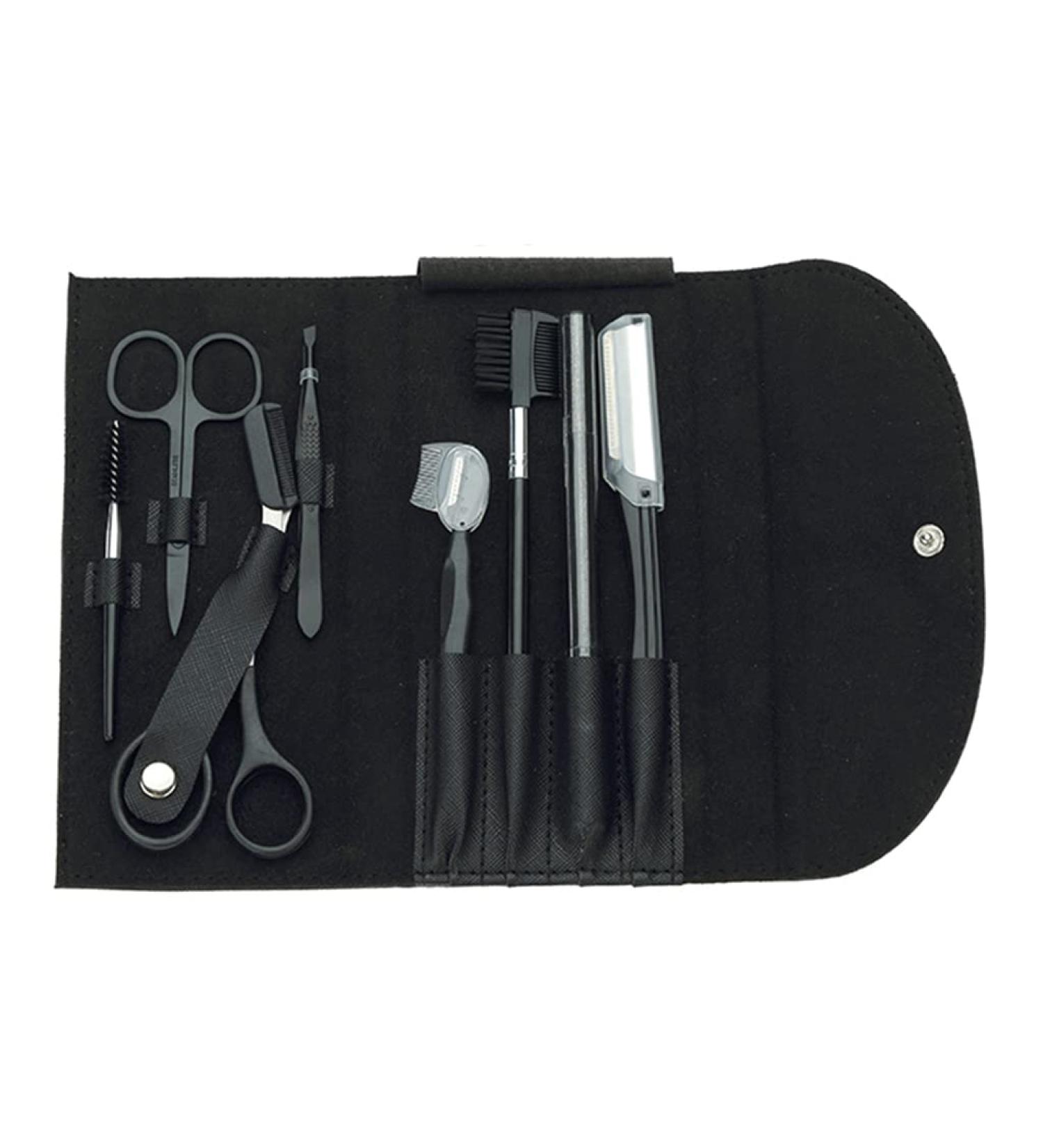 Laimoere 8-Part Eyebrow Set - Premium Eyebrow Brushes Tweezers Scissors & Combs for Perfect Brows | International Shipping - Buy Online on GoSupps.com