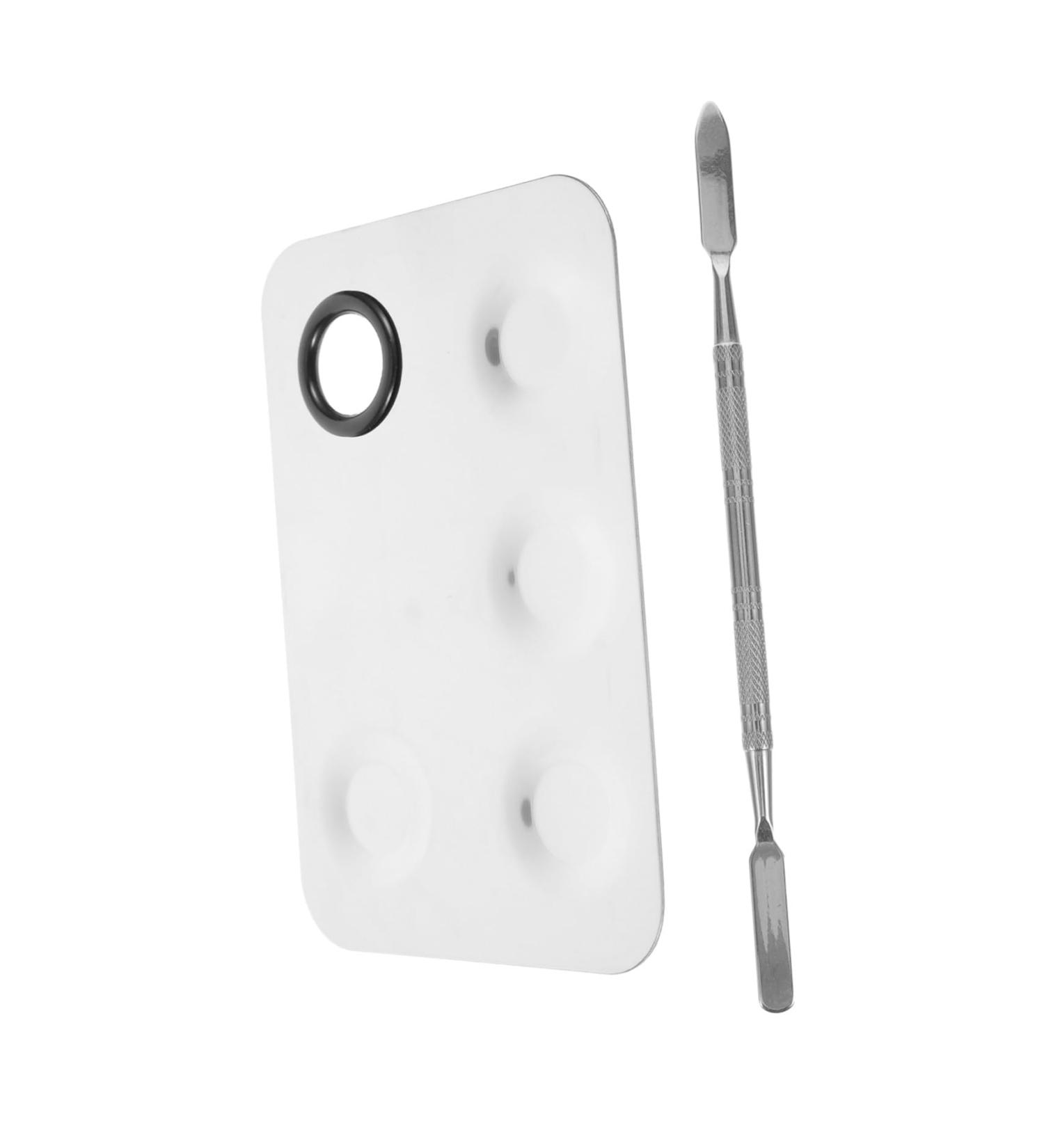 Homoyoyo Palette De M lange Maquillage Inox 2 Pcs Grand Format 5 Compartiments Avec Spatule Cosm tique Pour Fond De Teint Professionnel Et Pigments Usage Esth tique Et Onglerie - Buy Online on GoSupps.com