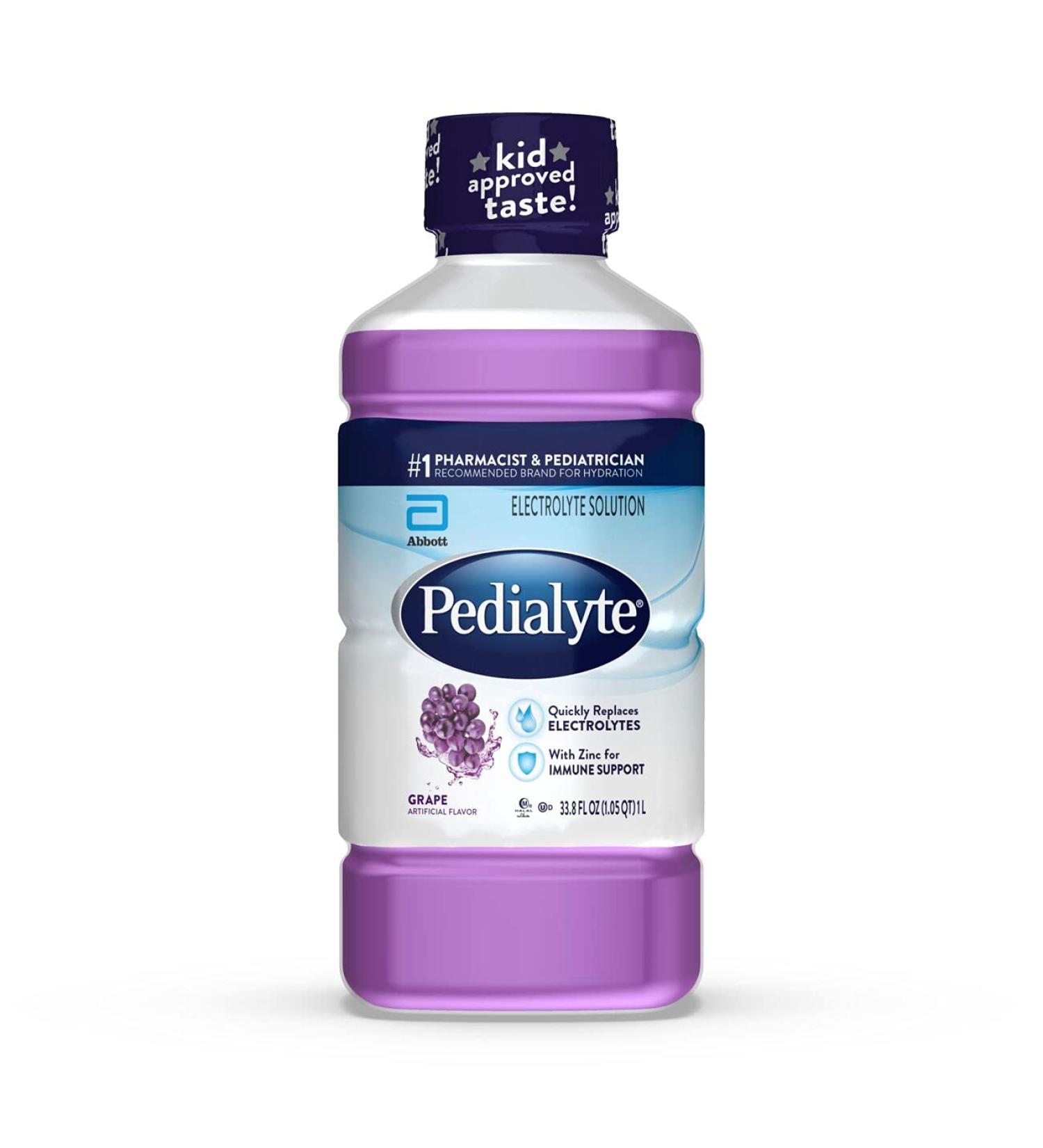 Pedialyte Electrolyte Solution Grape Hydration Drink 1 Liter - Buy Online on GoSupps.com