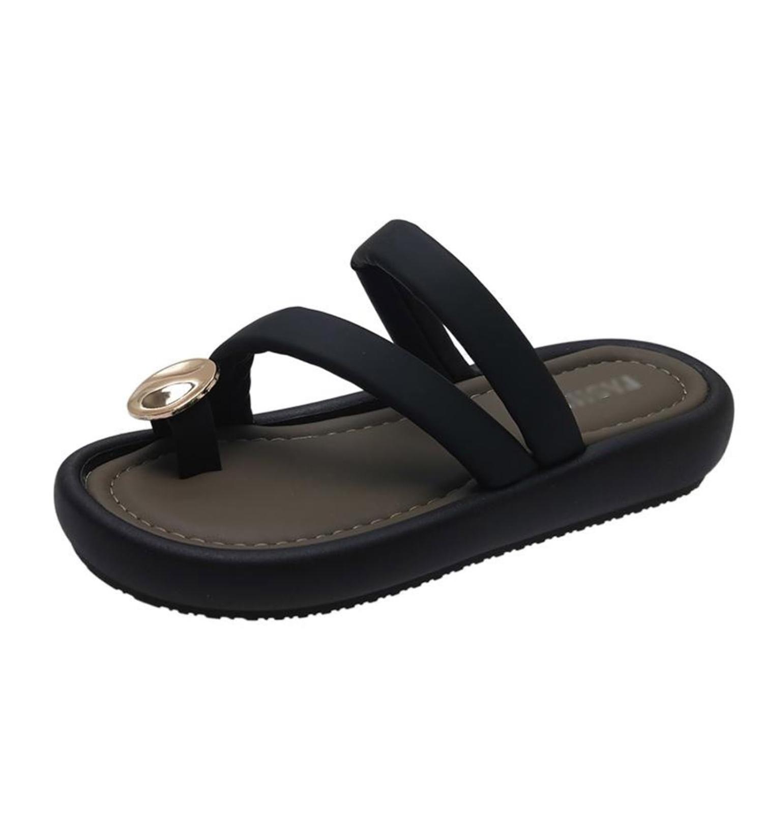 Shop Casual Women's Orthopedic Sandals - Bunion Relief Lightweight Flip Flops for Plantar Fasciitis - Size 7.5 Black - Buy Online on GoSupps.com