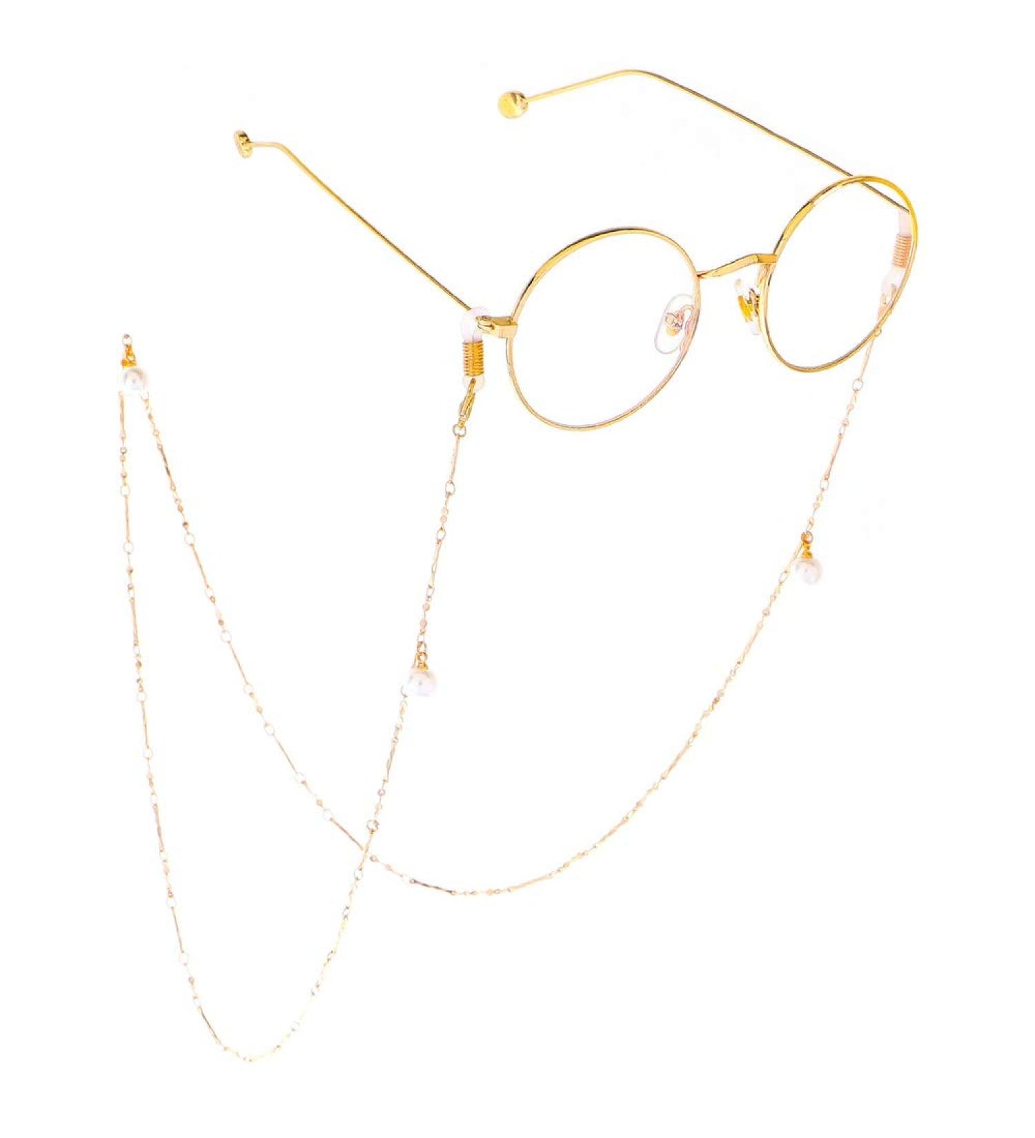 GALSOR Eyeglass Chains & Lanyards for Women | Anti-Slip Eyeglass Retainer & Strap Holder - 70 Gold - Shop Internationally - Buy Online on GoSupps.com