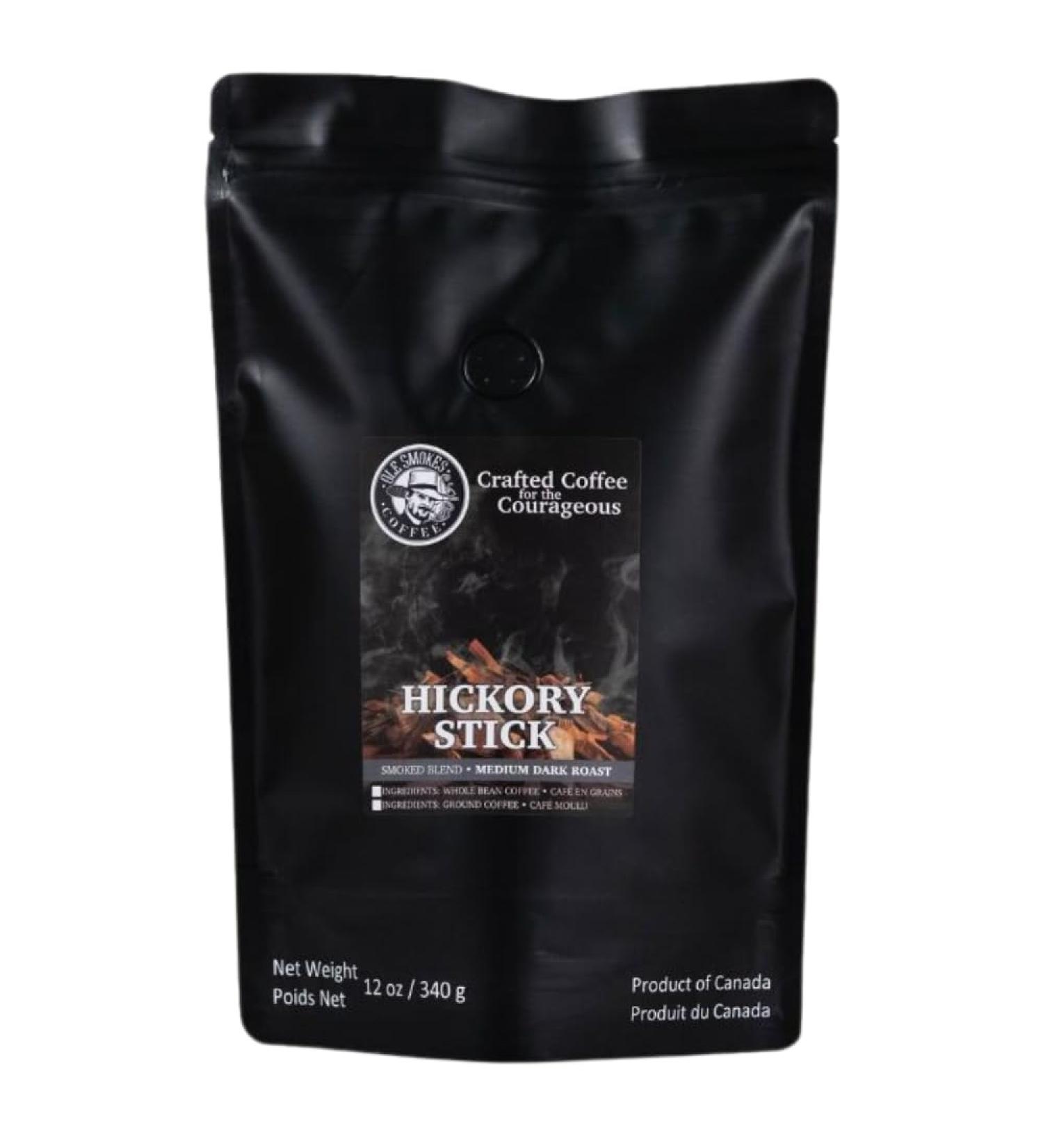 OLE Smokes Coffee | Whole Bean Coffee | Medium Dark Roast | Smoked Blend | Hickory Stick | 12 OZ Bag | Pack of 1 - Buy Online on GoSupps.com
