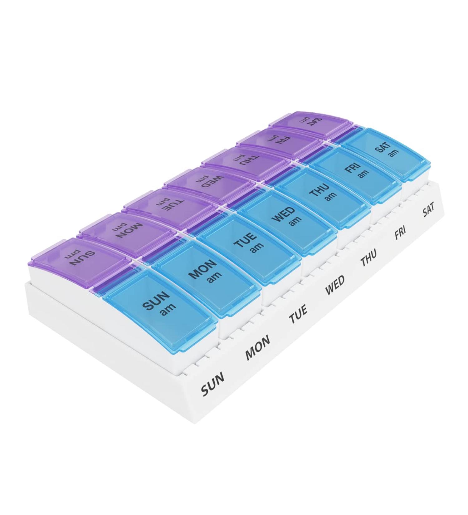Ezy Dose Weekly AM/PM Travel Pill Organizer and Planner  Removable AM/PM Compartments  Great for Travel (Small) Weekly AM/PM - Small - Buy Online on GoSupps.com