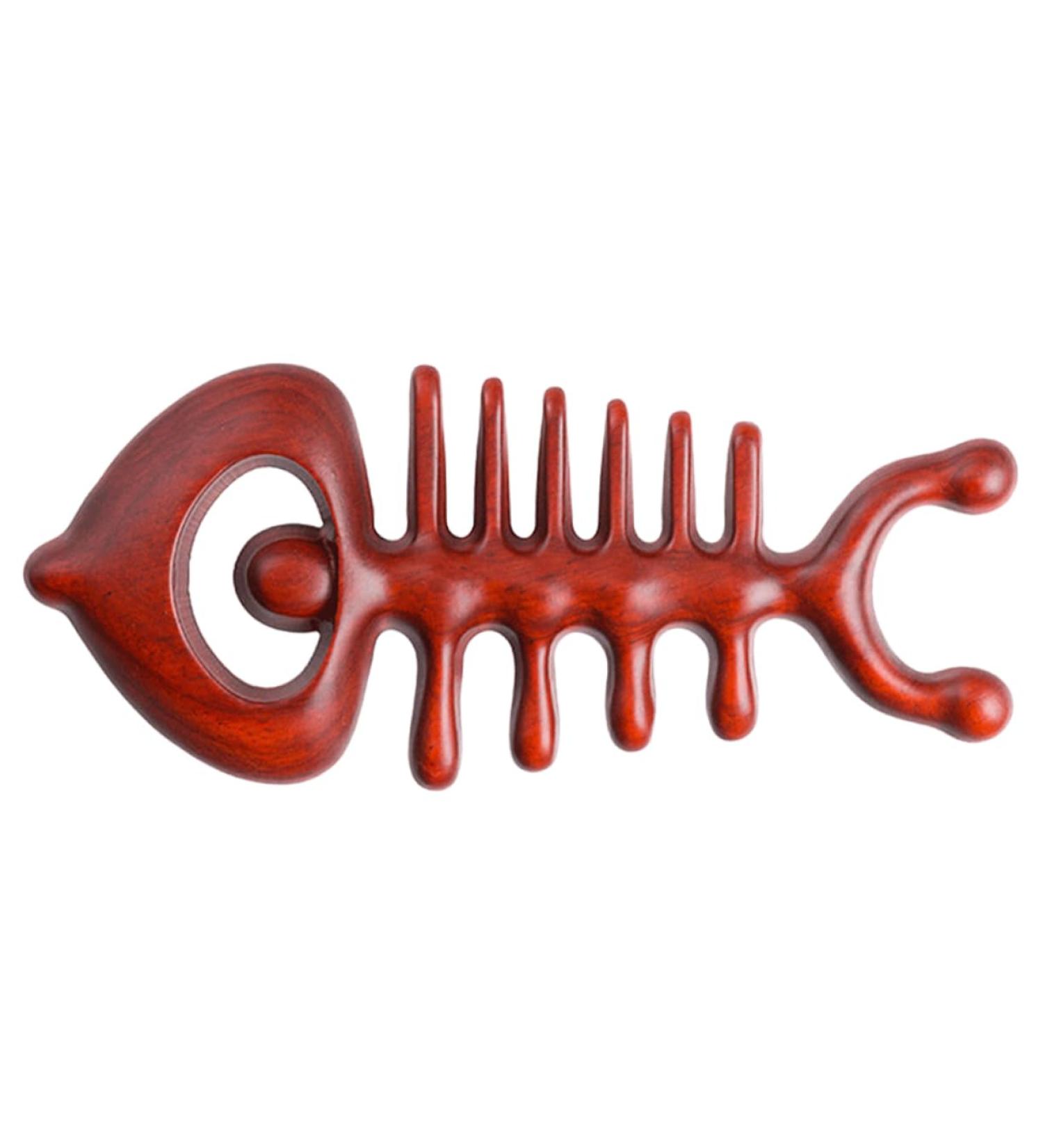 Buy Minkissy Herringbone Wooden Massage Comb | Creative Body & Face Massage Tool | Rosewood Hair Comb for Relaxation - Buy Online on GoSupps.com