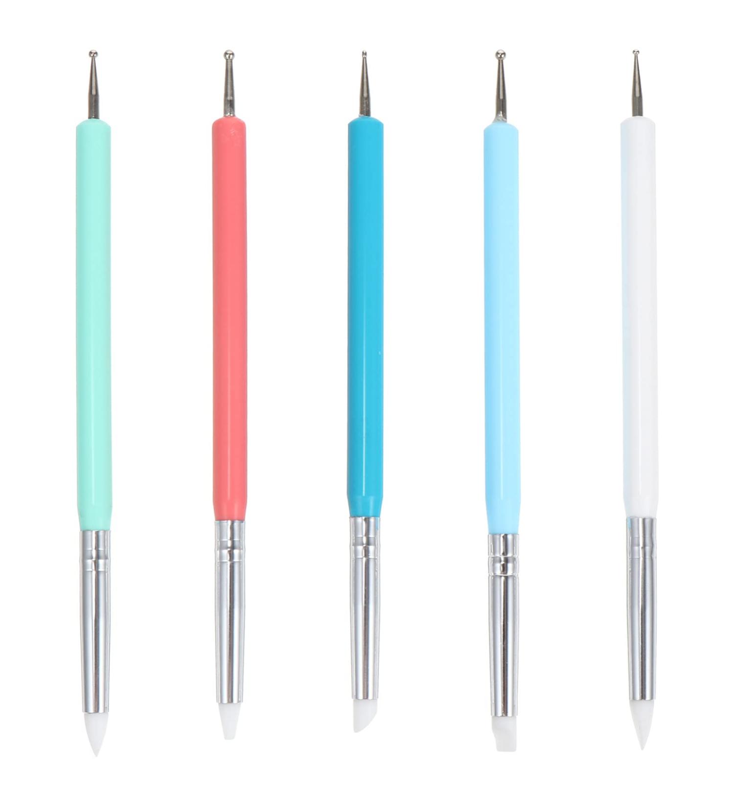 Minkissy 5-Color Silicone Dotting Pens for Nail Art - Manicure Kits & Nail Design Tools - Buy Online on GoSupps.com