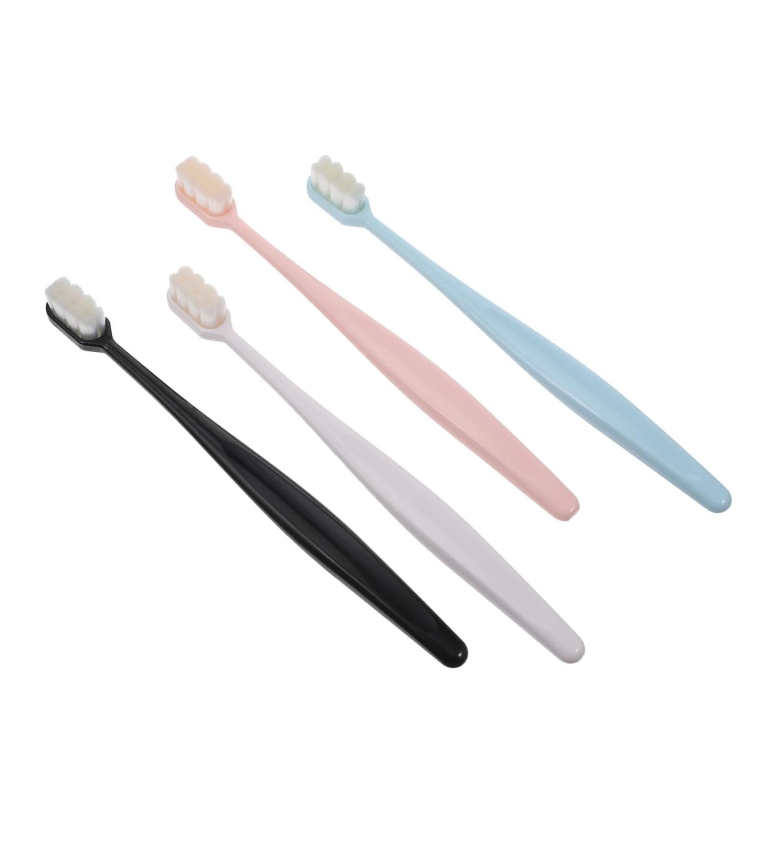 4-Piece Soft Toothbrush Set for Kids | Manual Massage Devices | Silk Soft Fur & ABS Handle | Travel-Friendly Children's Oral Care - Buy Online on GoSupps.com