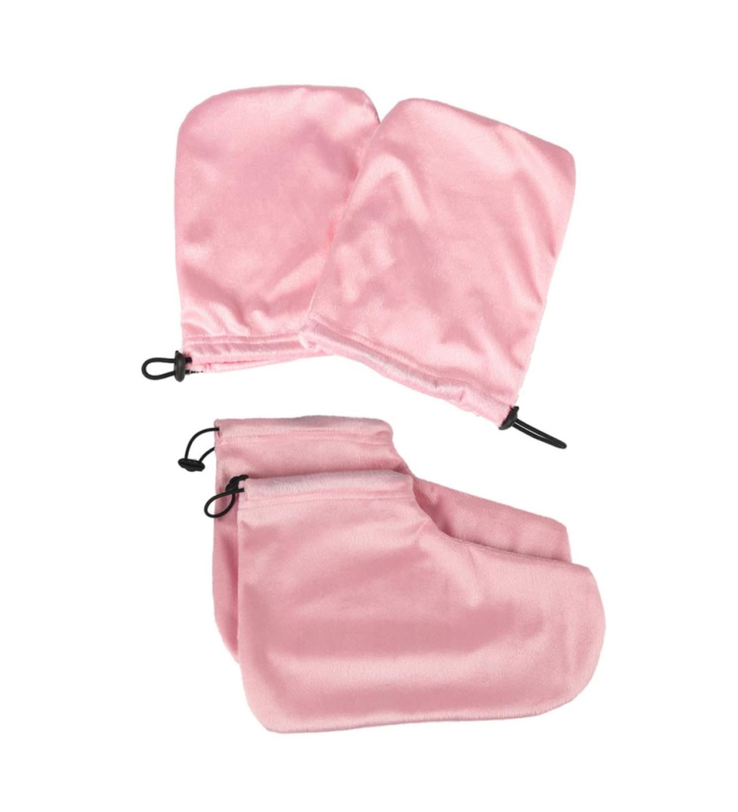 2paires Et Chaussettes De Bain De Paraffine Ensemble De Rose Pour Th rapie De Relaxation Et Soin 28x20cm rose - Buy Online on GoSupps.com