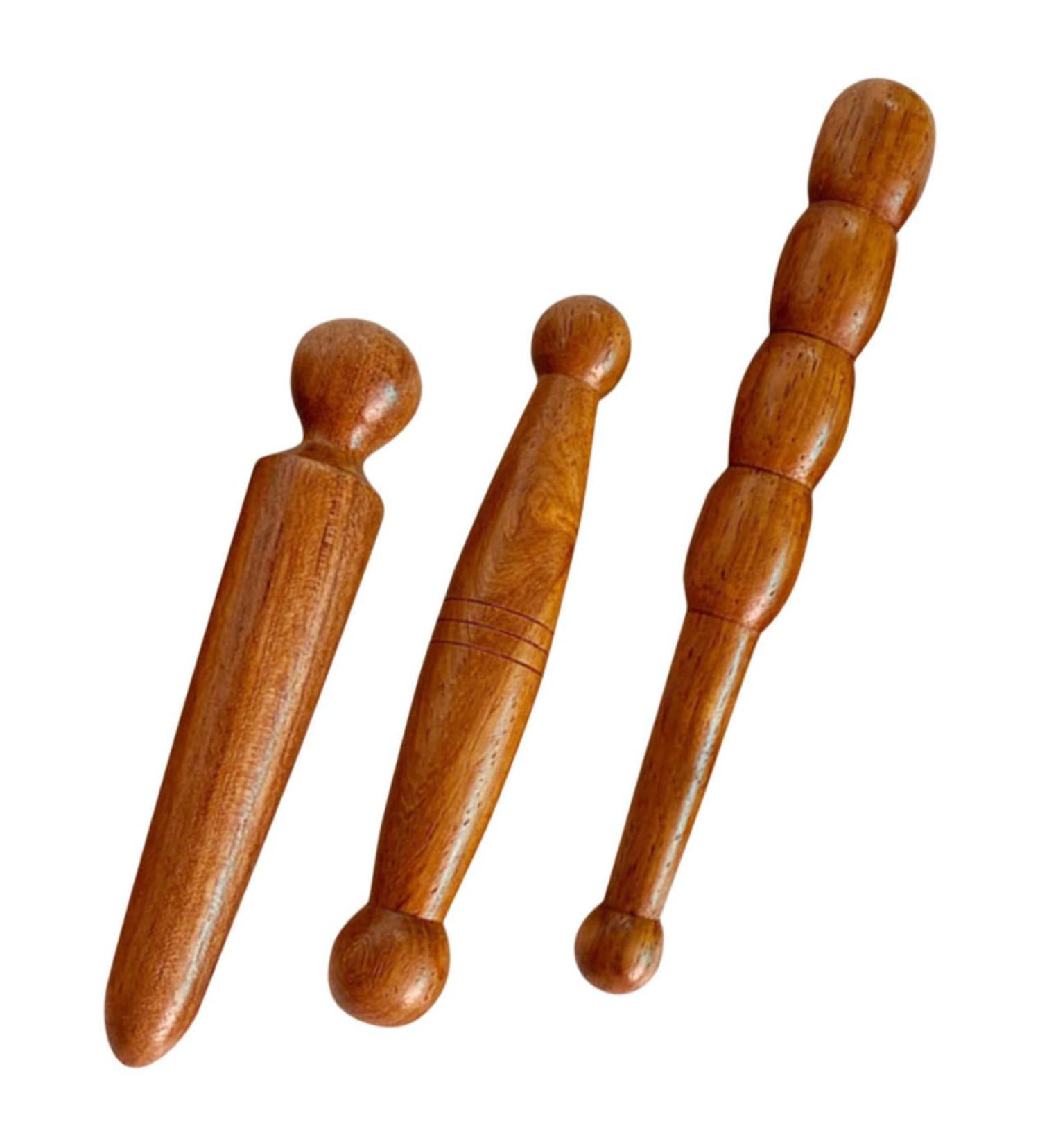 Buy BUIFULSIC 3-in-1 Foot Massager | Reflexology Acupressure Tool | Deep Tissue Thai Massage Roller Red Pear Wood - Buy Online on GoSupps.com