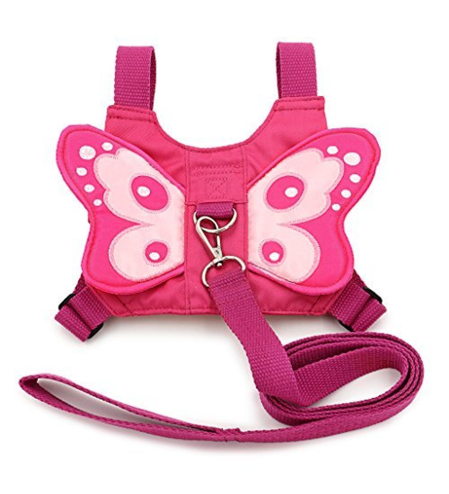 BTSKY Baby Toddler Kids Butterfly Wings Safety Harness Reins Strap Belt Lead Pink