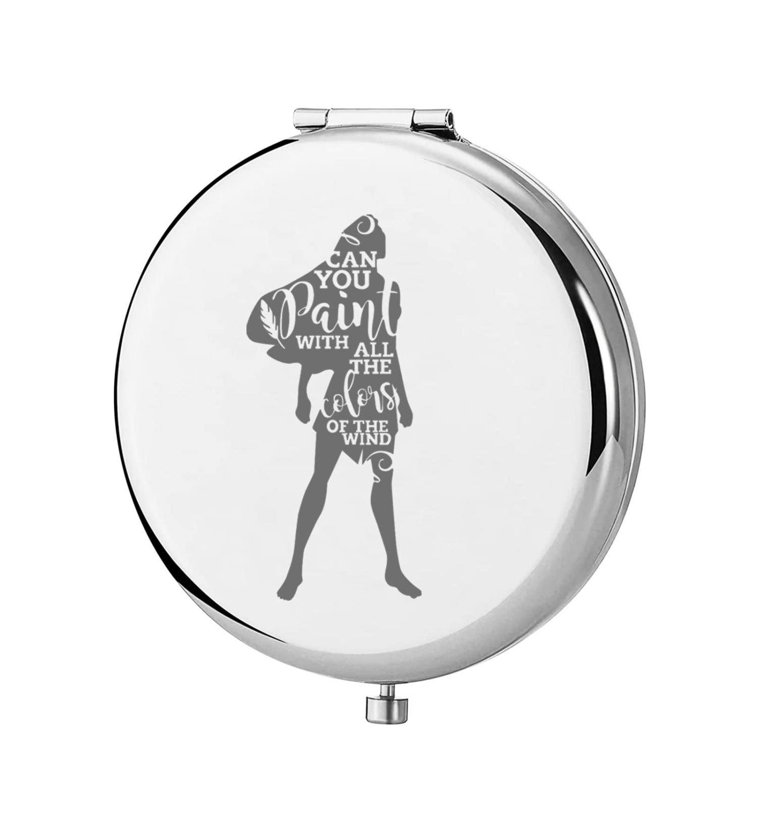 Indian Princess Pocket Mirror | Fairy Tale Fans Gift | Colors of the Wind Compact Makeup Mirror for Women, Girls, Teenagers - Buy Online on GoSupps.com