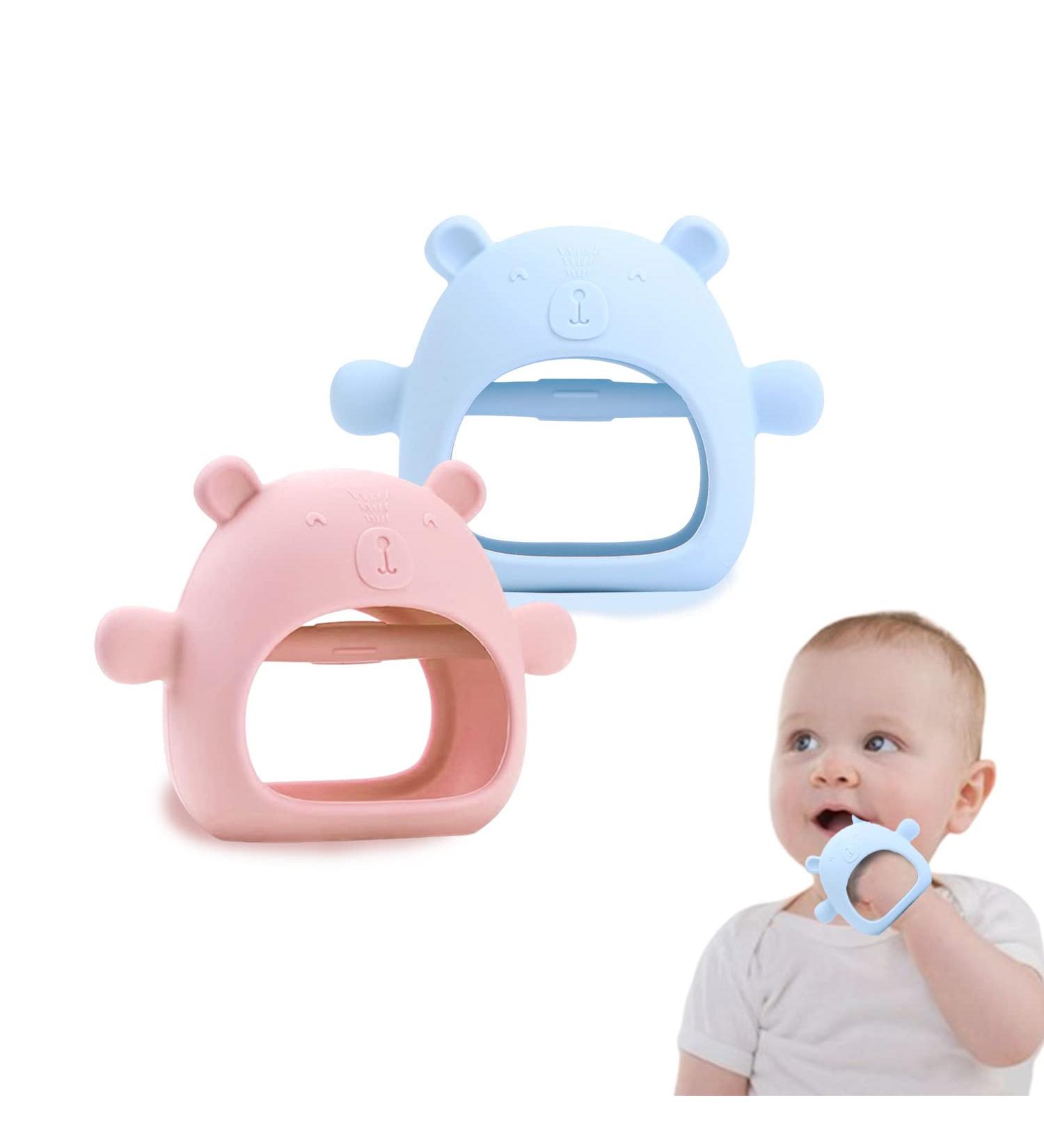 Baby Bite Glove & Bite Ring - BPA-Free Silicone Teething Toys for 3-12 Months - Soft & Safe Biting Tools by Nom - Buy Online on GoSupps.com