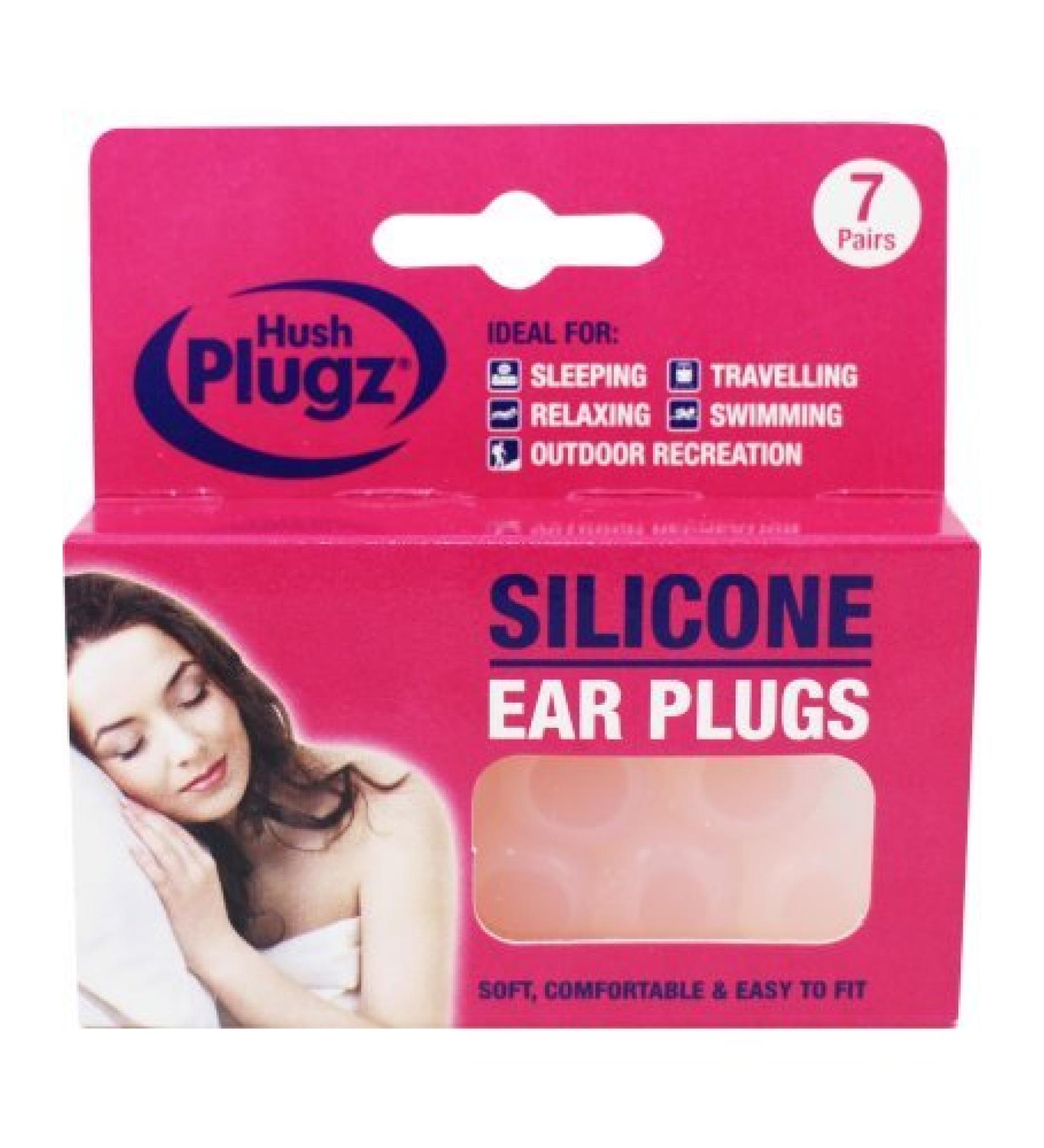2 X Hush Plugz Silicone Earplugs (Price inclusive of VAT) by Hush Plugz Peach 7 Count (Pack of 2)