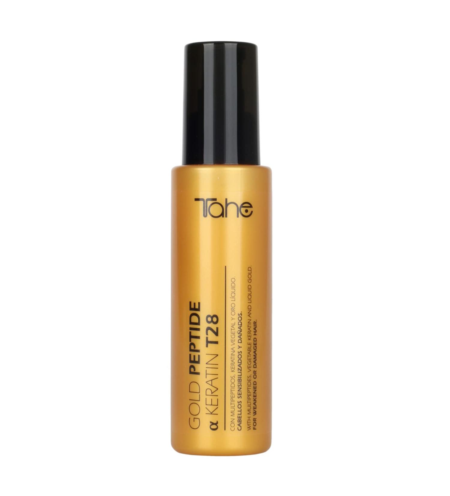 Tahe Gold Peptide Keratin Serum T28 - Repair Damaged Hair with Multipeptides & Vegetable Keratin 100ml | International Shipping - Buy Online on GoSupps.com
