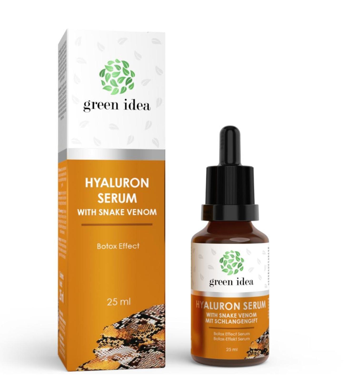 Green idea - Hyaluronic acid serum with snake venom care for mature skin with high lifting effect - Botox effect - Anti-aging - Anti-wrinkle 25 ml - Buy Online on GoSupps.com