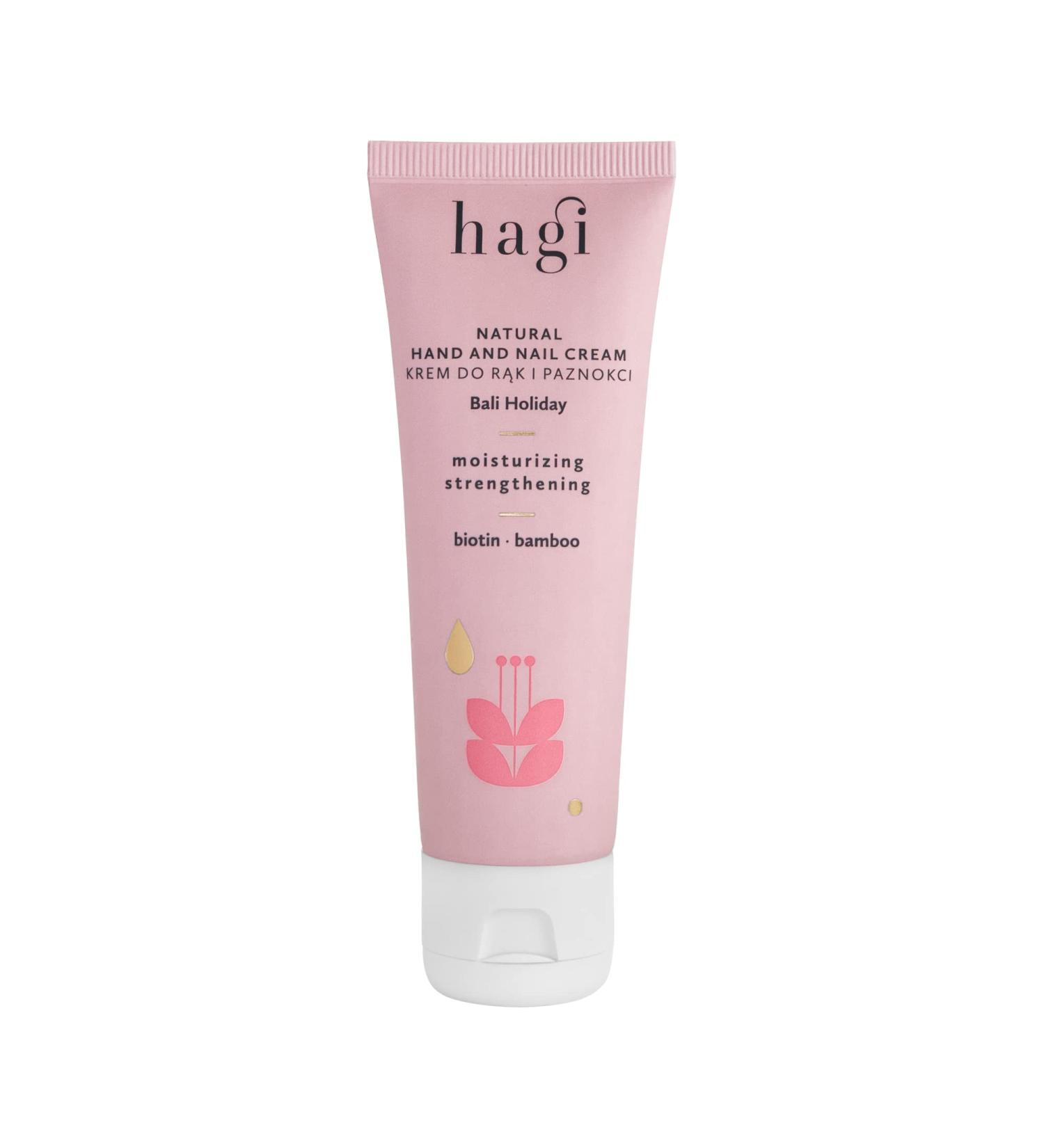 Hagi Bali Holiday - Natural Hand and Nail Cream | Biotin | Cucumber Extract | Hibiscus Extract | Bamboo Extract | Shea Butter | Vitamin E | Hydration | 50ml - Buy Online on GoSupps.com