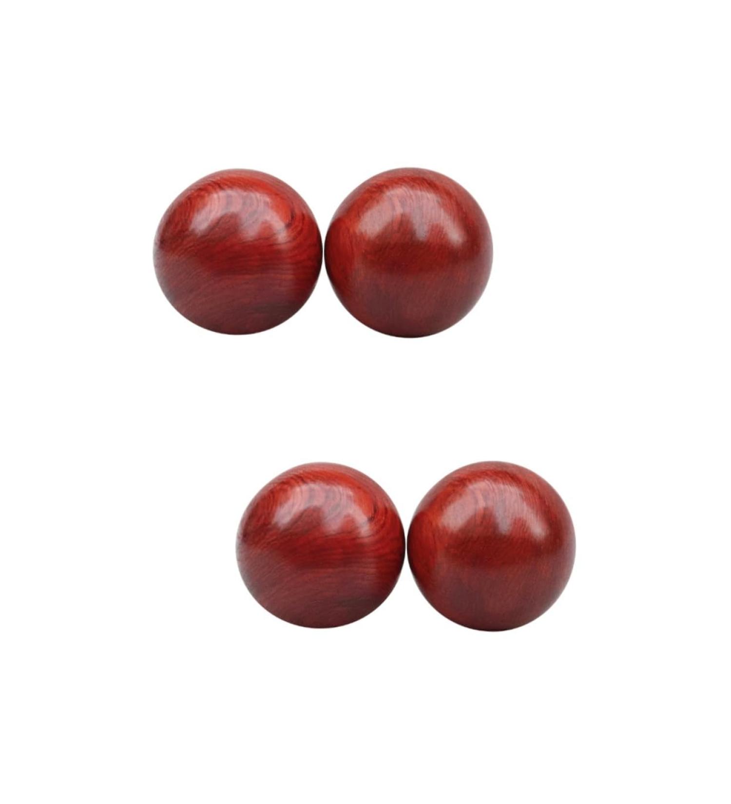 Magiclulu 4-Piece Baoding Balls Set - Wooden Stress Relief & Massage Balls for Fitness | Manual Wood Massage Gear - Buy Online on GoSupps.com