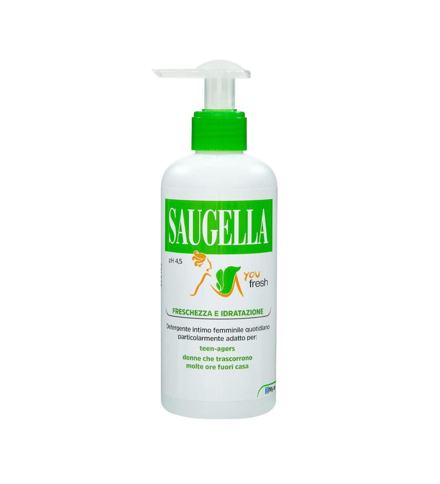 Saugella You Fresh Freshness and Hydration Intimate Cleansing Care 200ml 200 ml (Pack of 1)