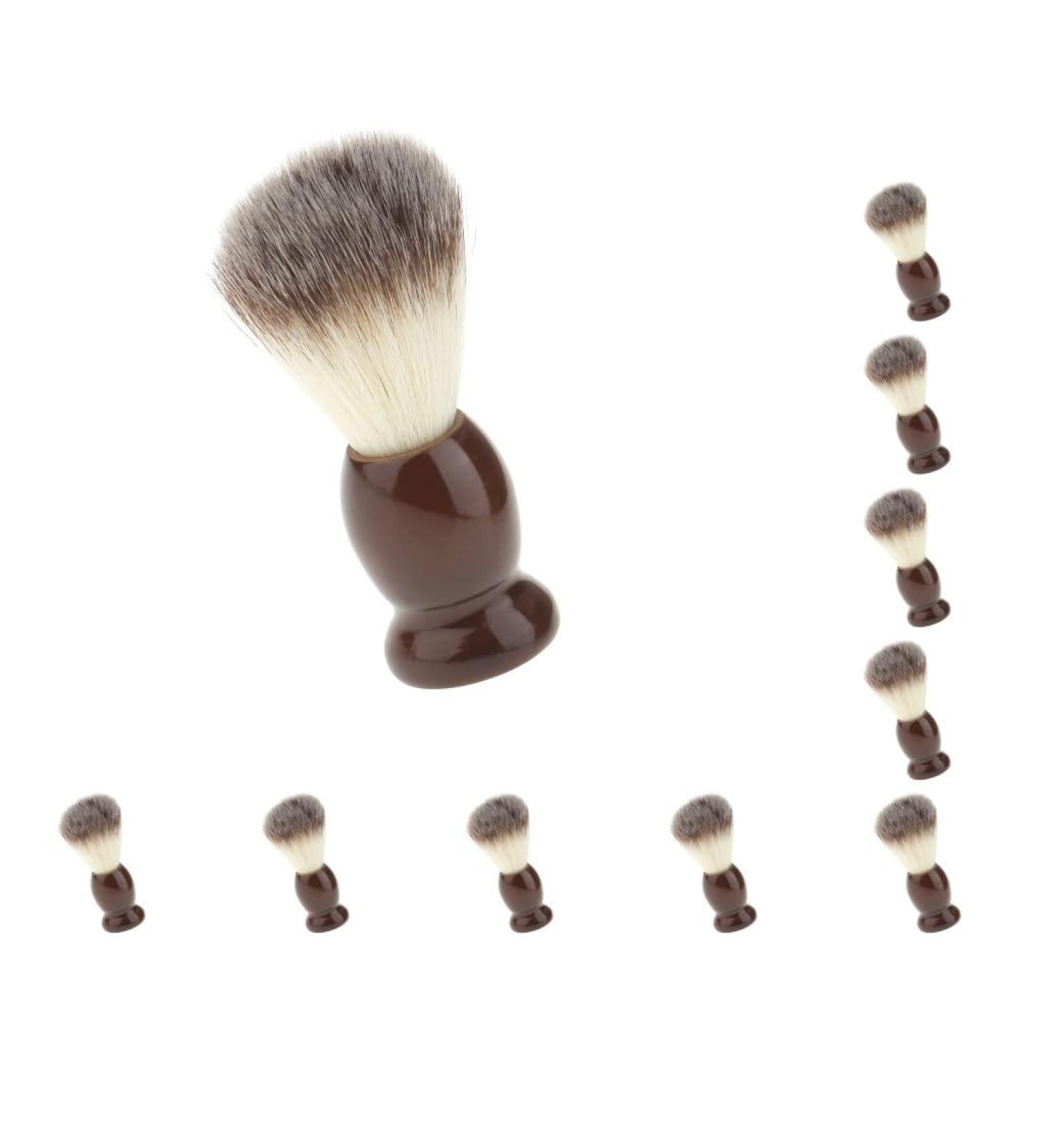 Set of 10 Professional Men's Nylon Shaving Brushes - Style 1 | Premium Quality International Shipping - Buy Online on GoSupps.com