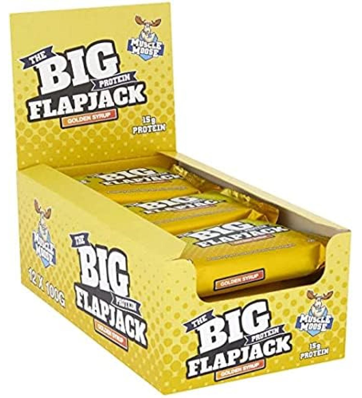 Muscle Moose Big Protein Flapjack Golden Syrup 12X100g