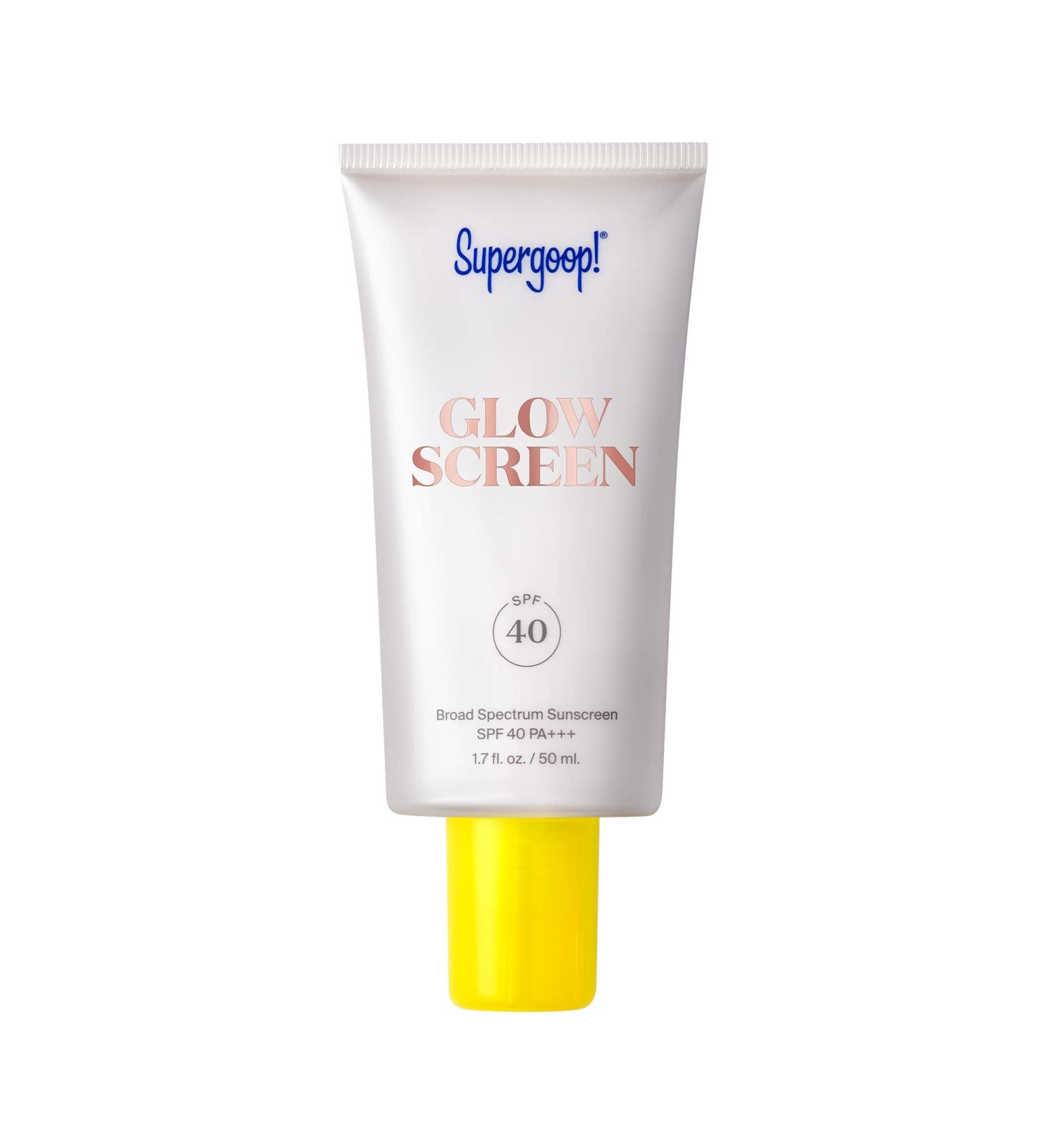 Supergoop! Glowscreen SPF 40 - Pack of 2 - Glowy Primer + Broad Spectrum Sunscreen - Hydrating Formula with Hyaluronic Acid, Vitamin B5 & Niacinamide - 1.7 fl oz - Buy Online on GoSupps.com