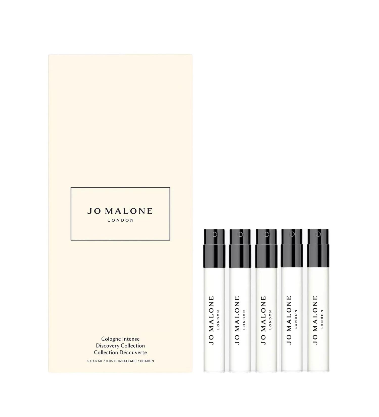 Jo Malone London Limited Edition Cologne Intense Discovery Collection - Tuberose Angelica Velvet & Oud Dark Amber & Ginger Lily Oud & Bergamot and Cypress & Grapevine - 5 x 1.5 mL / 0.50 fl oz
