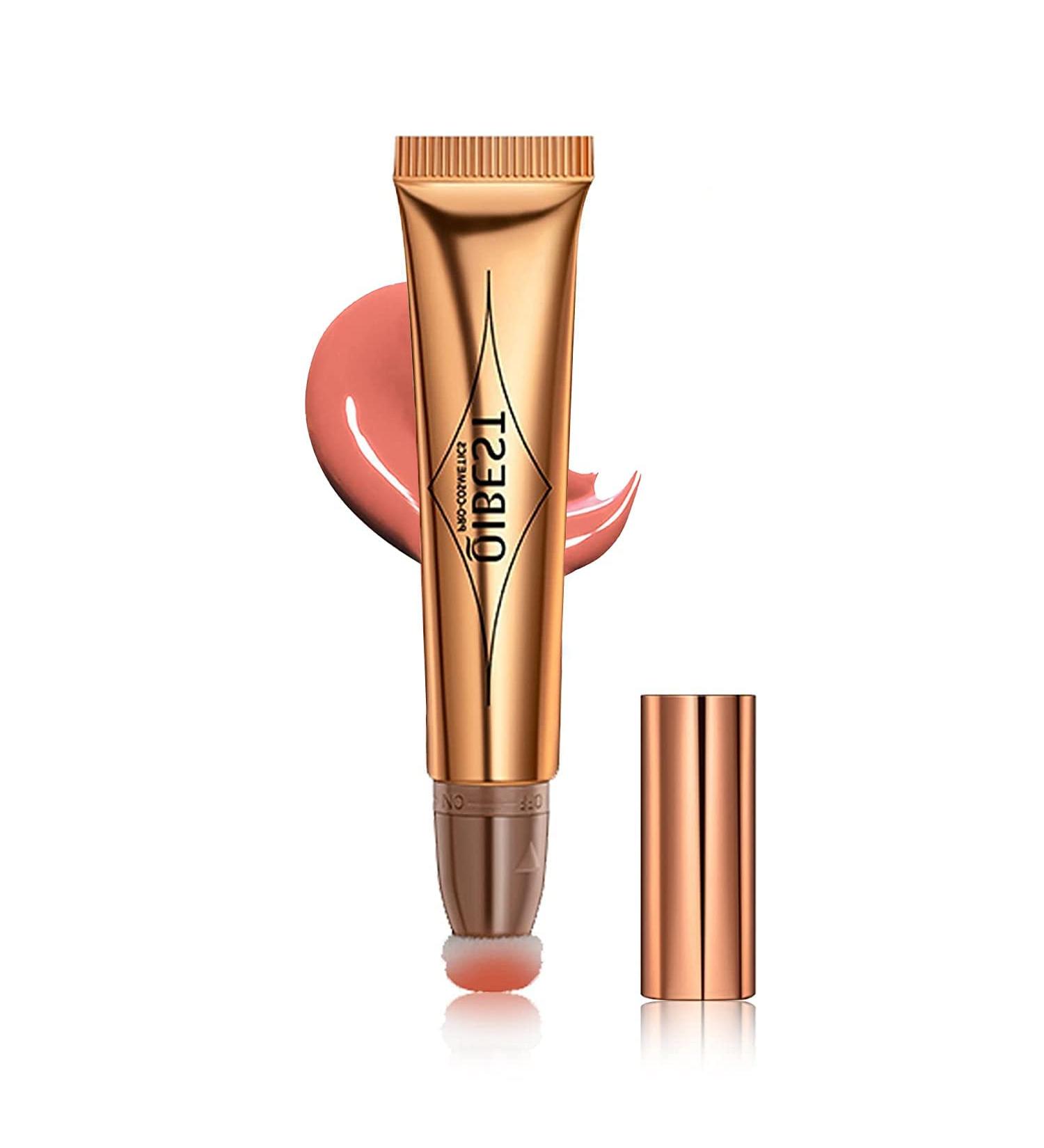 Go Ho Liquid Blush Makeup Cream Blush Beauty Wand | Peach Pink Blush | Natural Finish, Blendable Formula | Cushion Applicator | Contouring & Concealing | Super Silky Cream Blush Stick - Buy Online on GoSupps.com