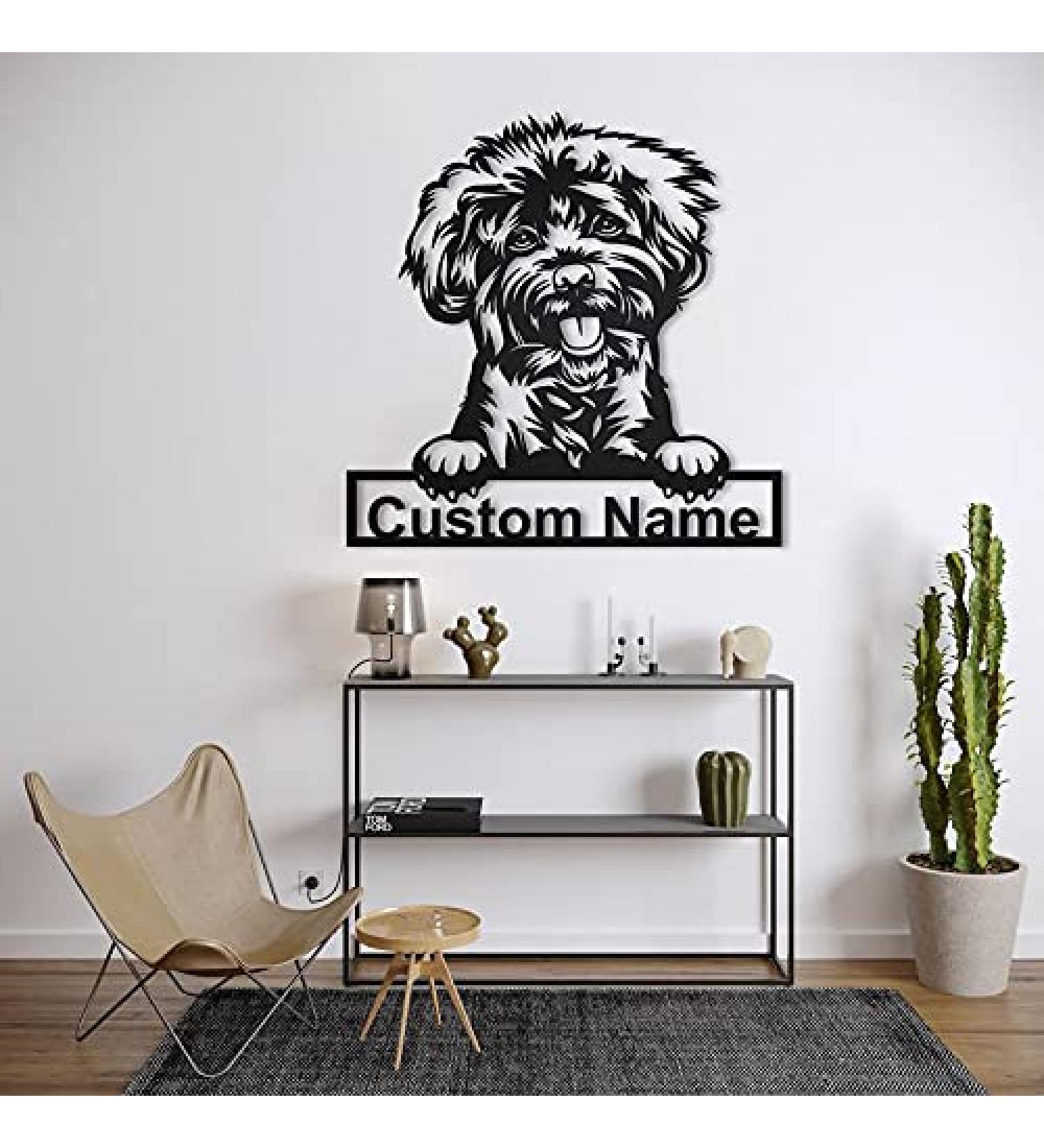 Personalized Labradoodle Wooden Shield Art | Unique Gift for Father's Day & Birthdays | Custom Dog Decor - Buy Online on GoSupps.com