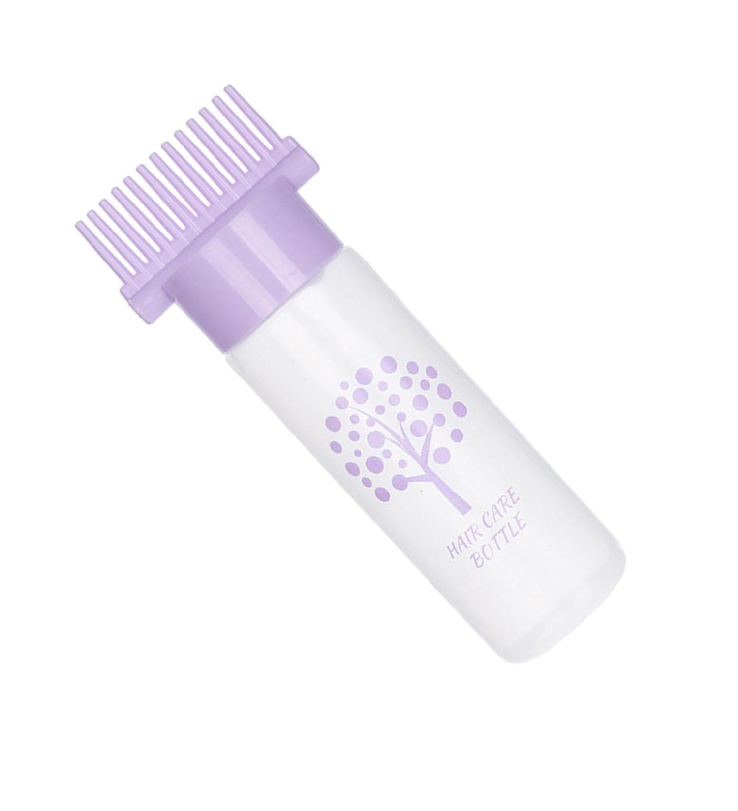 Harilla Hair Dye Bottle Brush Roots Comb Bottle Hair Coloring Dyeing Bottle Empty Bottle for Home DIY Violet - Buy Online on GoSupps.com