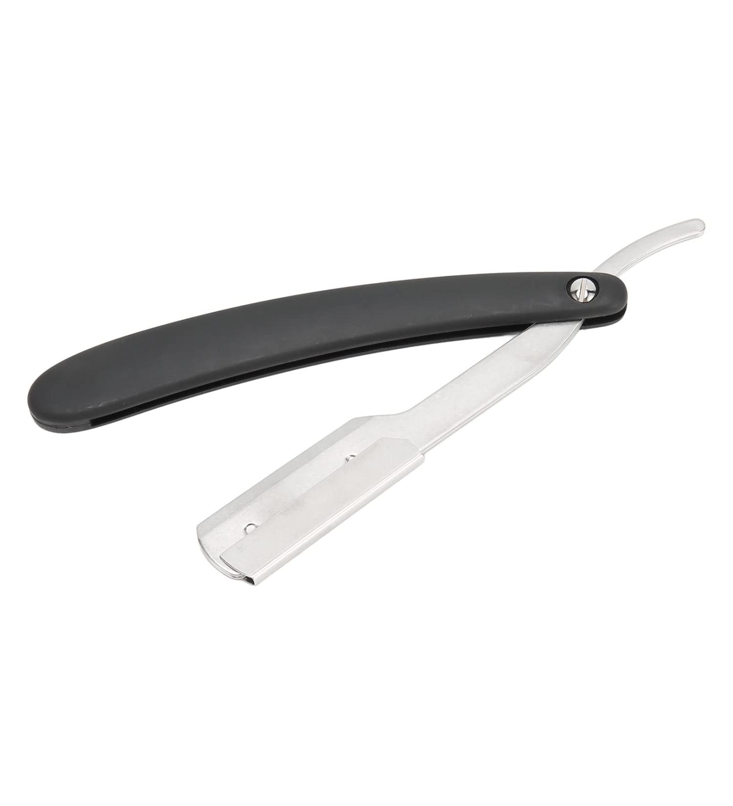 Professional Straight Edge Shaving Razor - Vintage Foldable Stainless Steel Beard Blade Holder for Men - Buy Online on GoSupps.com