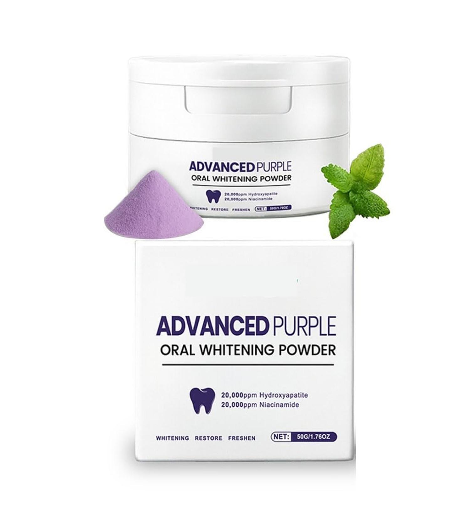 Purple Tooth Powder - Reduces Tooth Surface Stains Enhances White Smile Charm Provides Long-lasting Freshness Improves Oral Comfort(3pcs) 1 Count (Pack of 1) - Buy Online on GoSupps.com