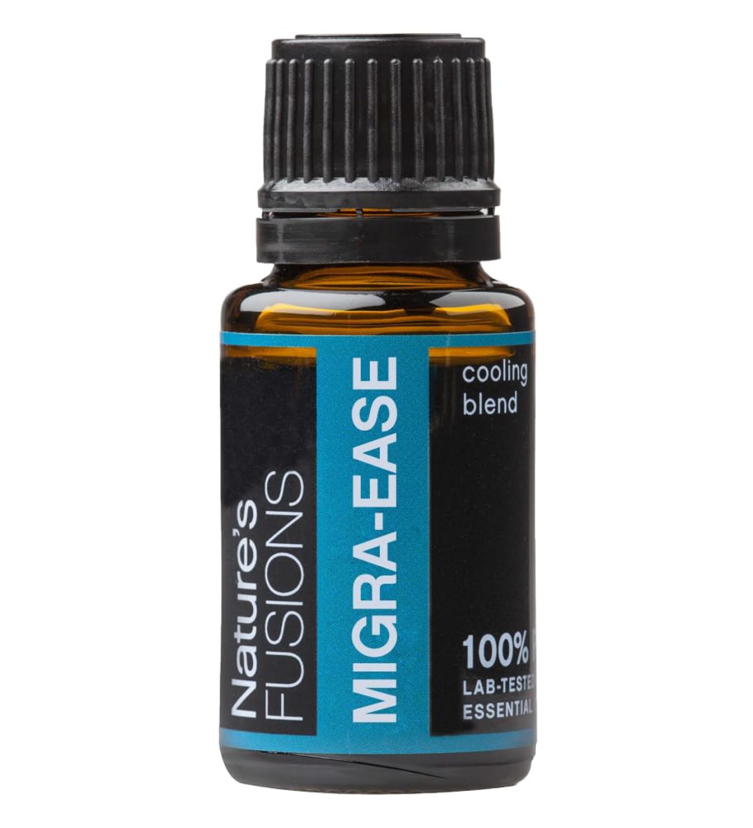 Nature s Fusions MigraEase Essential Oil Blend 15ml - Natural Relief with Peppermint Lavender Ginger & Chamomile for Headache & Migraine Support - Buy Online on GoSupps.com