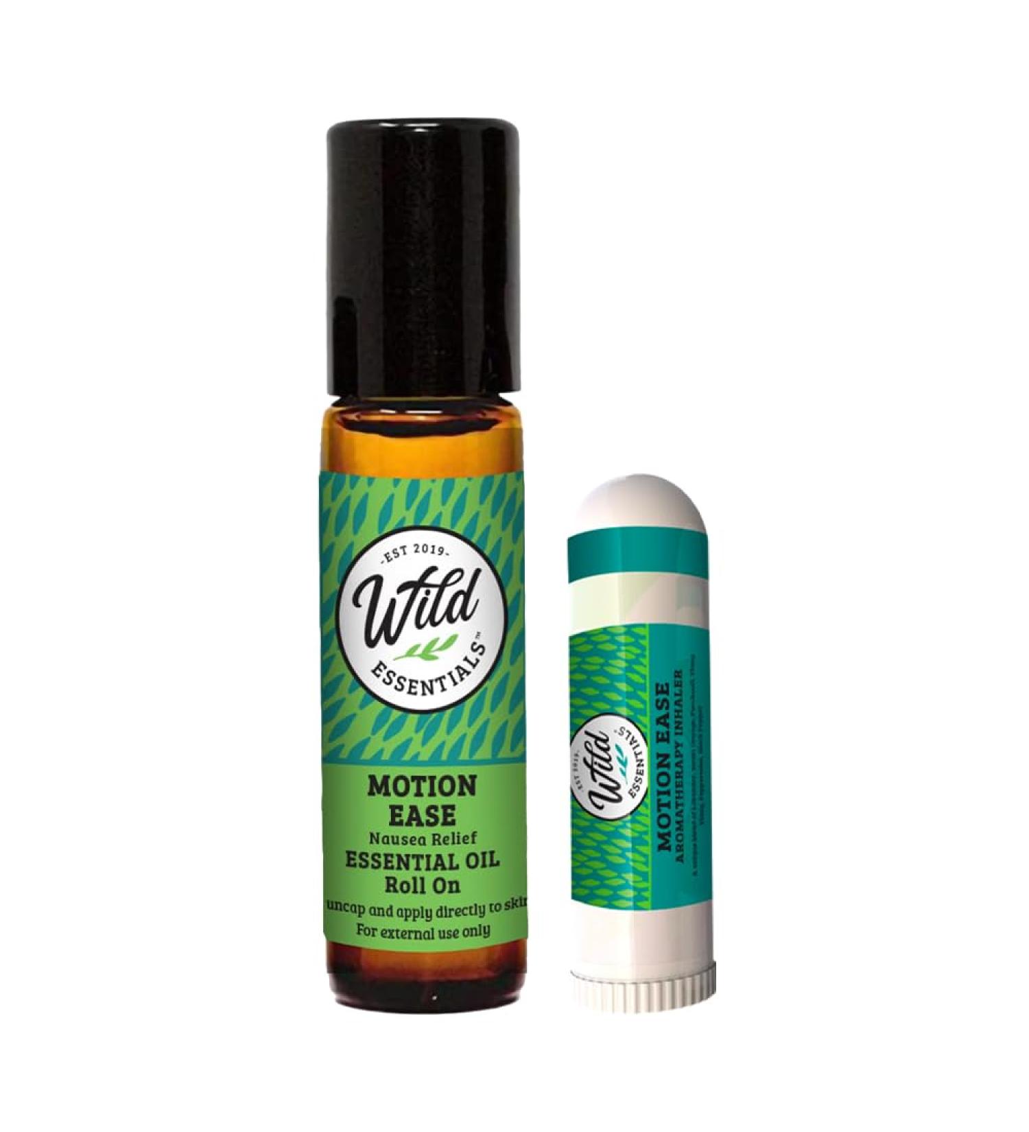 Motion Ease Nasal Inhaler & Roll-On Essential Oils Set | Relief for Motion Sickness Nausea Dizziness - Ship Worldwide - Buy Online on GoSupps.com
