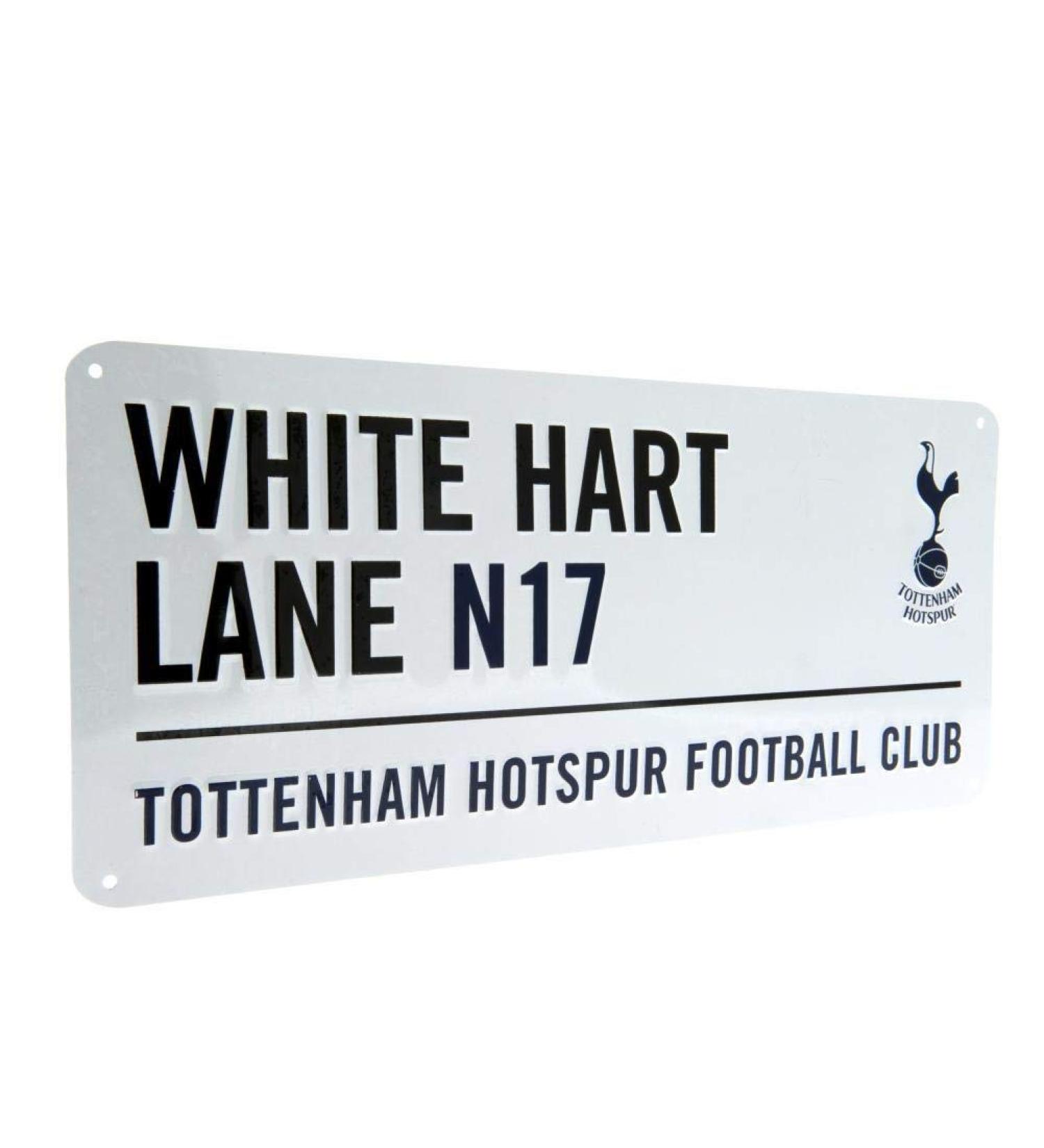 Tottenham Hotspur FC Street Sign - White 40cm x 18cm - Official Merchandise for Fans - Buy Online on GoSupps.com
