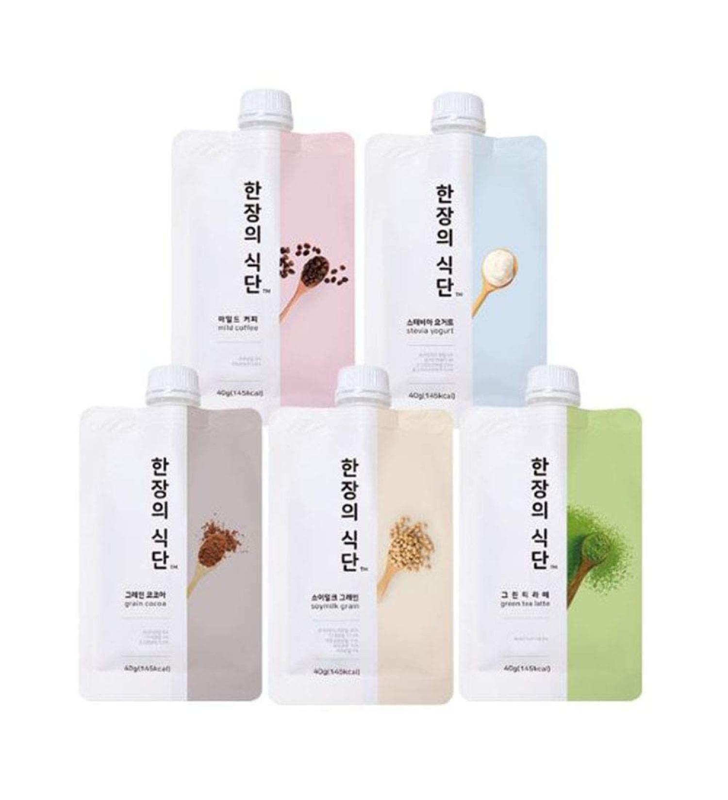 On-the-Go Meal Replacement Powder 40g x 5 Pouches (Pack of 1) - Korean Healthy Shake Breakfast Simple Meal   (A Pack of Each 5 Flavor) 5 Pack of Each Flavor - Buy Online on GoSupps.com