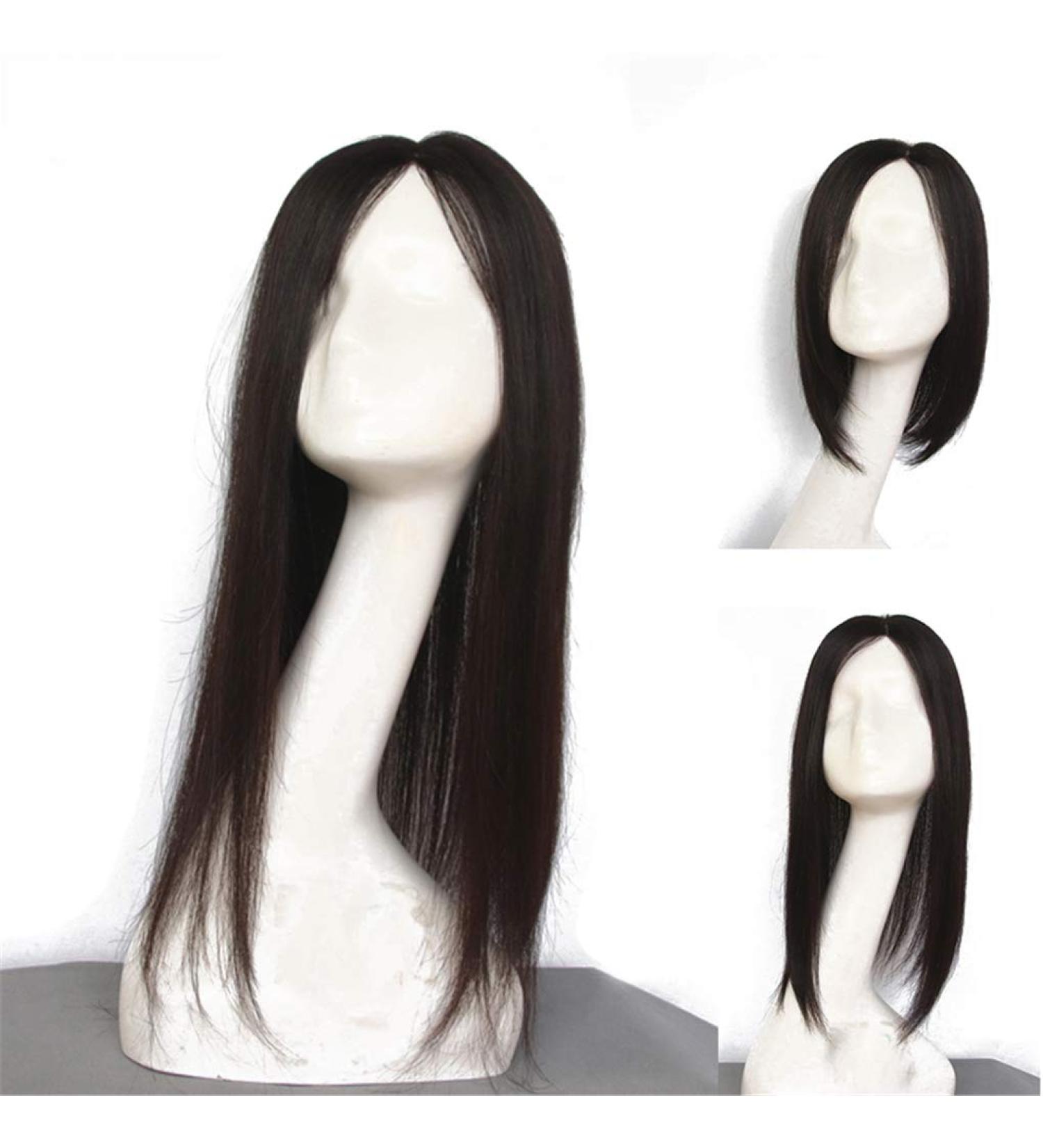 Women's 5x5 Clip-In Hairpiece for Thinning Hair - 18 Off Black Human Hair Extensions - Buy Online on GoSupps.com