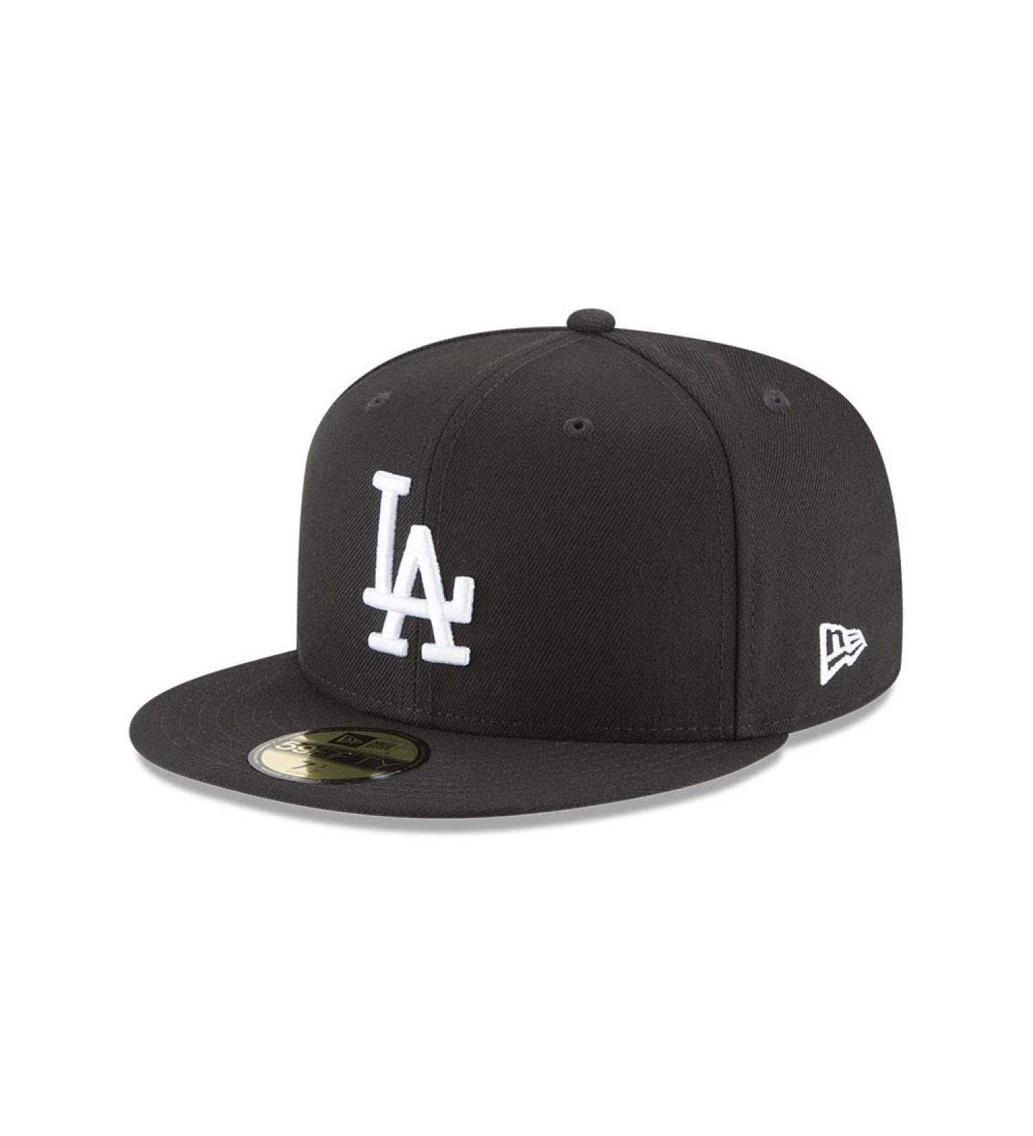 New Era Los Angeles Dodgers 59Fifty Fitted Hat Adult Black/White 7 1/2 - Size 7 1/2 - Buy Online on GoSupps.com