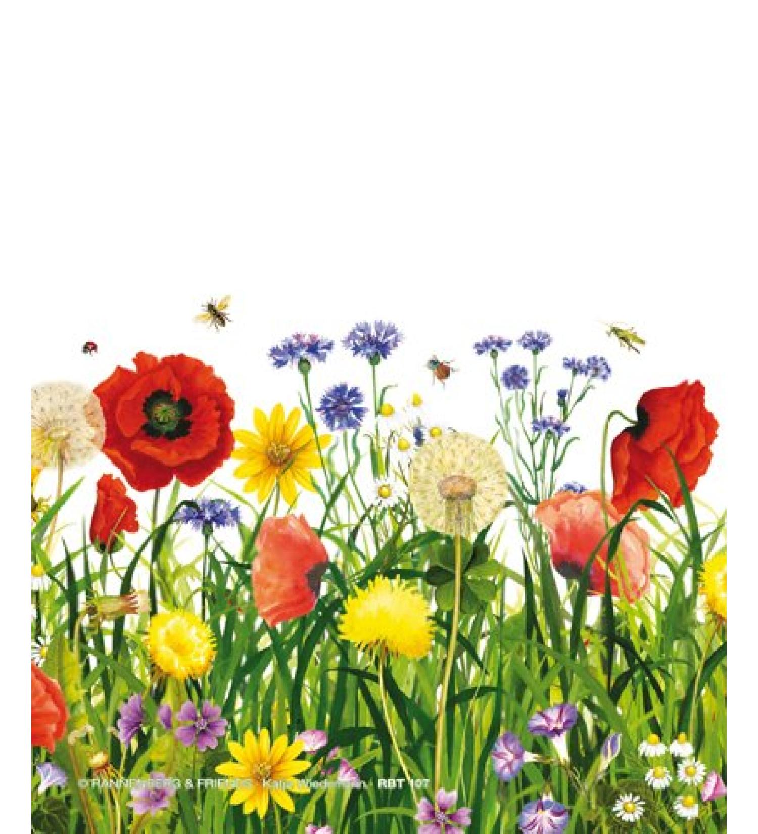 Rannenberg and Friends Glasses Cleaning Cloth Poppy Meadow