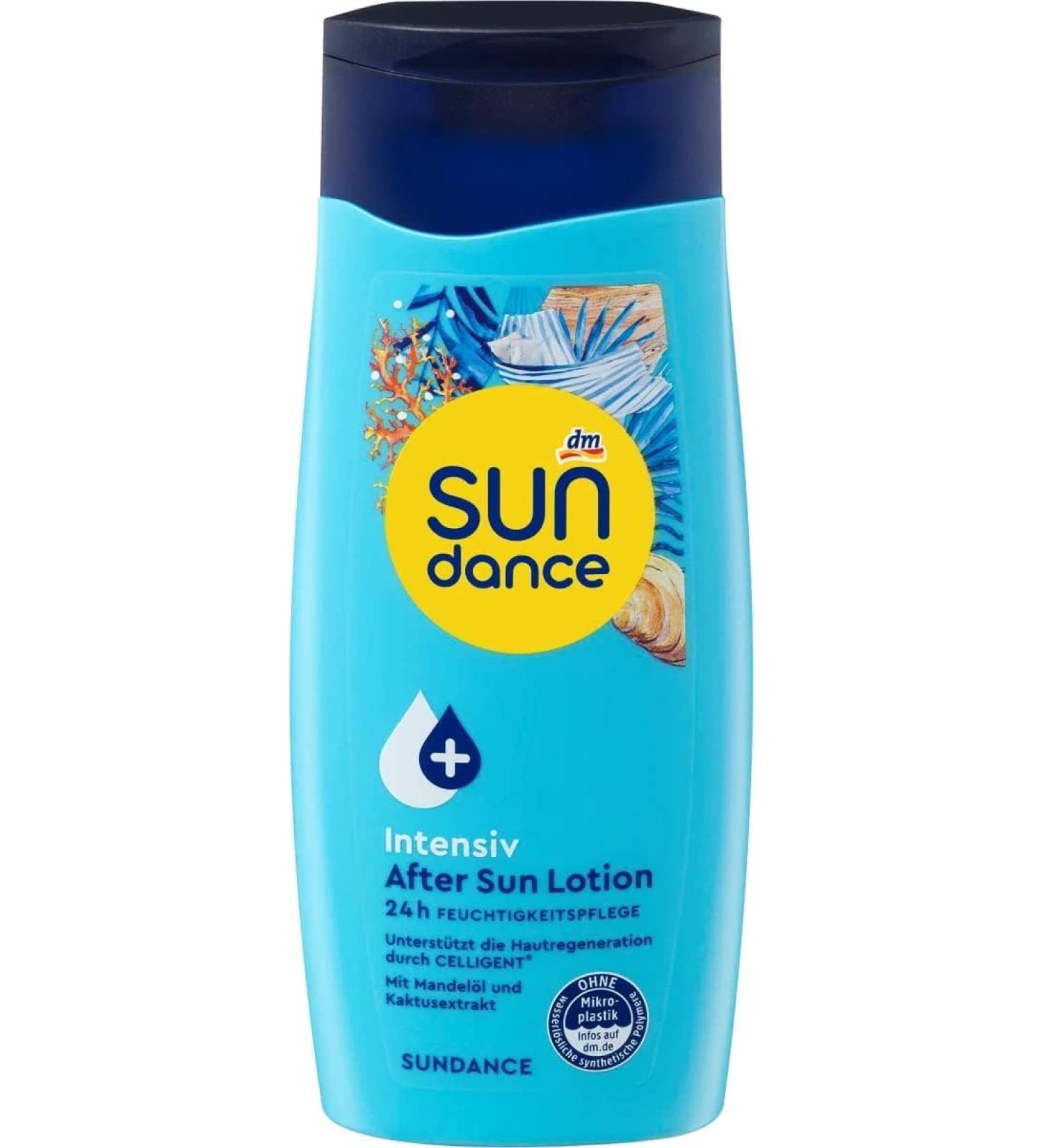SUNDANCE After Sun Lotion - Intensive Aftersun Moisturizer with Almond Oil Panthenol Allantoin & Vitamin E - 200ml Soothing Hydration for Sun-Kissed Skin - Buy Online on GoSupps.com