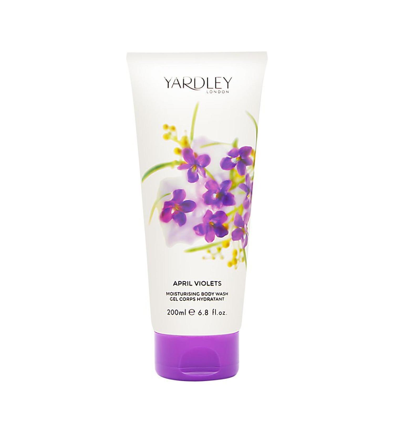 Yardley Of London April Violets Moisturizing Body Wash for Women 6.8 Ounce