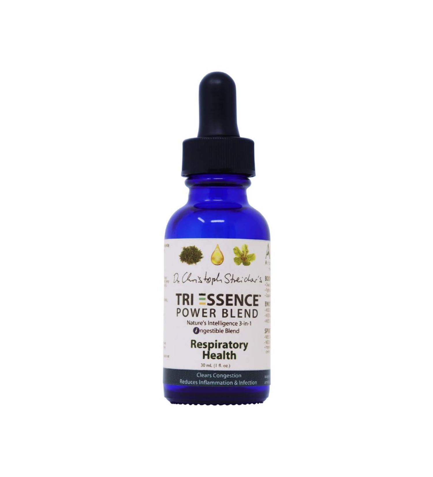 Respiratory Health Tri-Essence Power Blend - Blended with Natural Herbal Extracts Flower Essences and Essential Oils - Size: 240 mL (8 fl. oz.) 8 Fl Oz (Pack of 1)