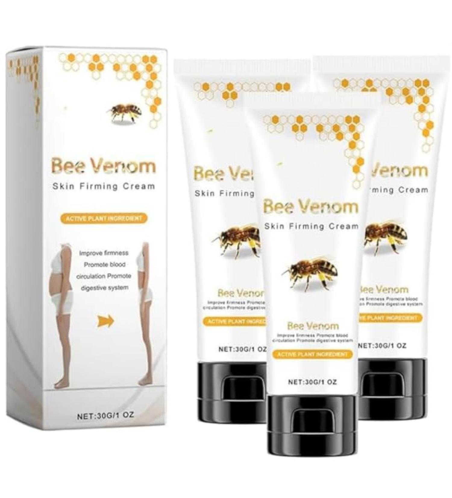 3Pcs Cvreoz Bee Venom Skin Firming Cream - Bee Venom Cream - Cvreoz Skin Firming Cream - Cvreoz Bee Venom Lymphatic Drainage & Slimming Cream for All Skin - Buy Online on GoSupps.com