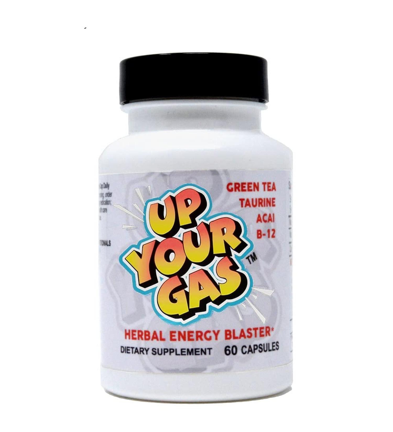 Up Your Gas Herbal Energy Supplement - 60 Capsules | Natural Energy Booster - Buy Online on GoSupps.com