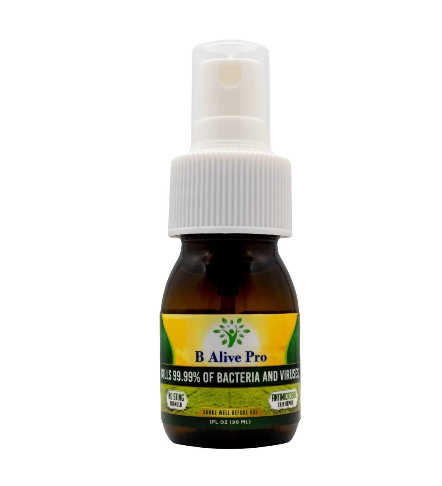 B Alive Pro Antimicrobial Skin Repair Spray - Natural Non-Toxic First Aid for Cuts, Scrapes, Rashes, Sunburns - No Sting Formula - Buy Online on GoSupps.com