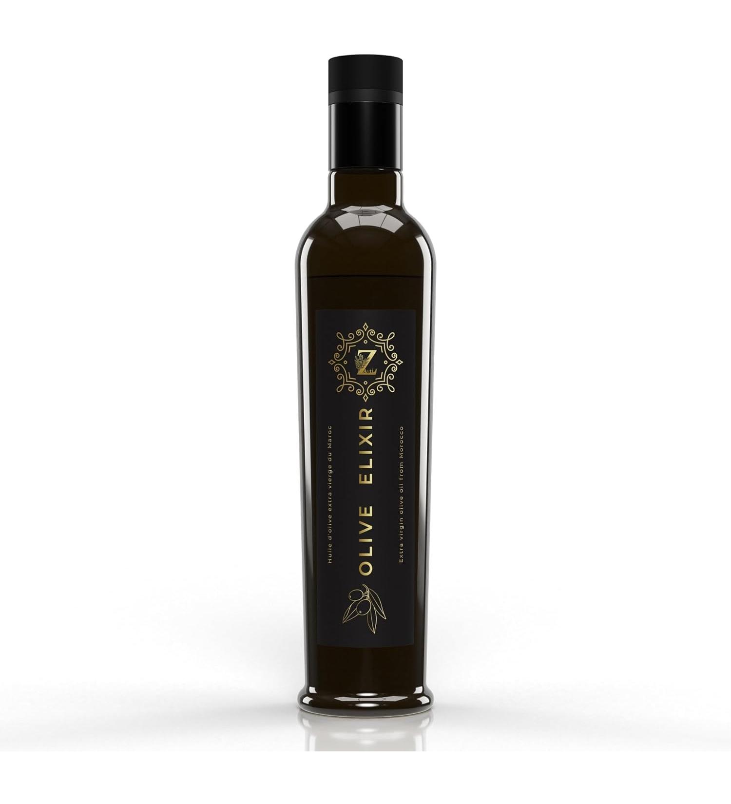 Premium Extra Virgin Olive Oil Picholine 500ml - Moroccan Slightly Spicy Cold Extraction - Buy Online - Buy Online on GoSupps.com
