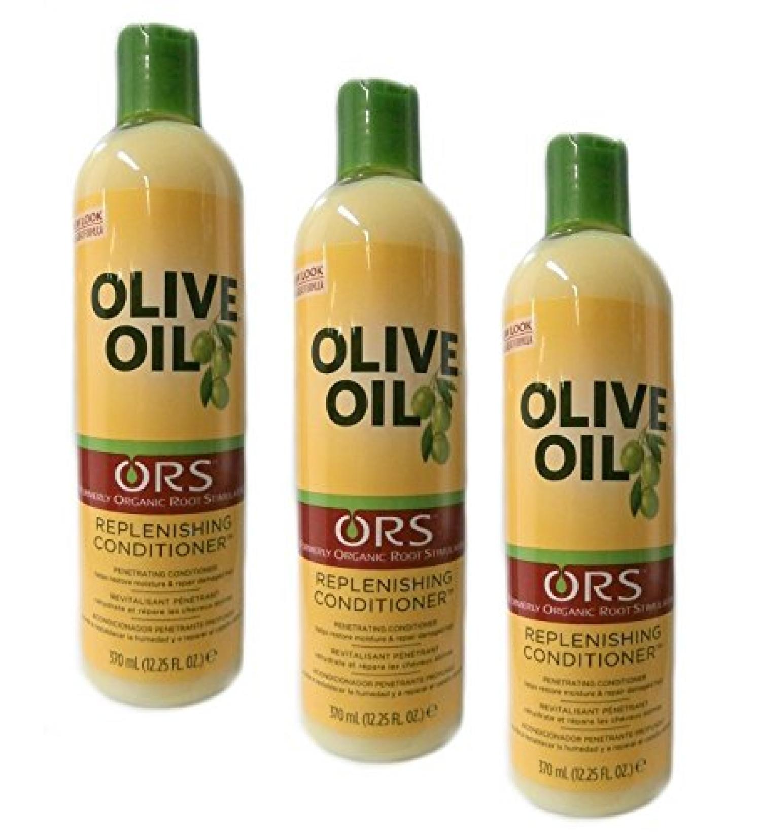 3x Organic Root Stimulator Olive Oil Replenishing Conditioner 370ml (total - 1110ml)