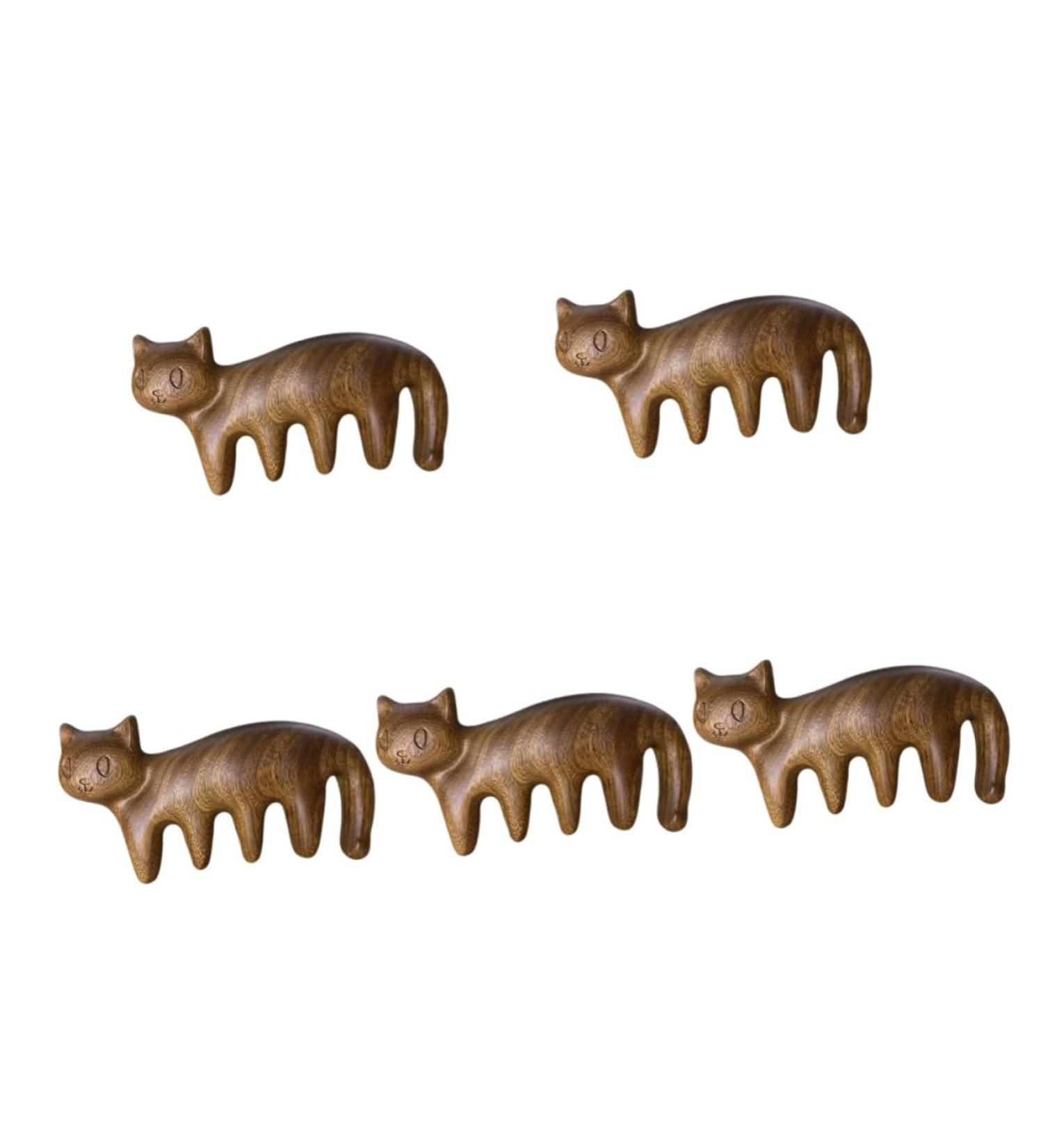 Beaupretty 5-St. Kitten Massage Comb - Creative Hair & Scalp Tool | Meridian Massage & Sandalwood Scraping - Buy Online on GoSupps.com
